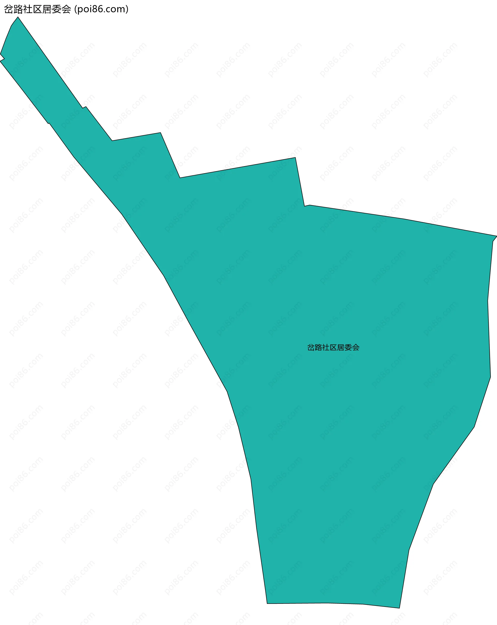 岔路社区居委会边界地图