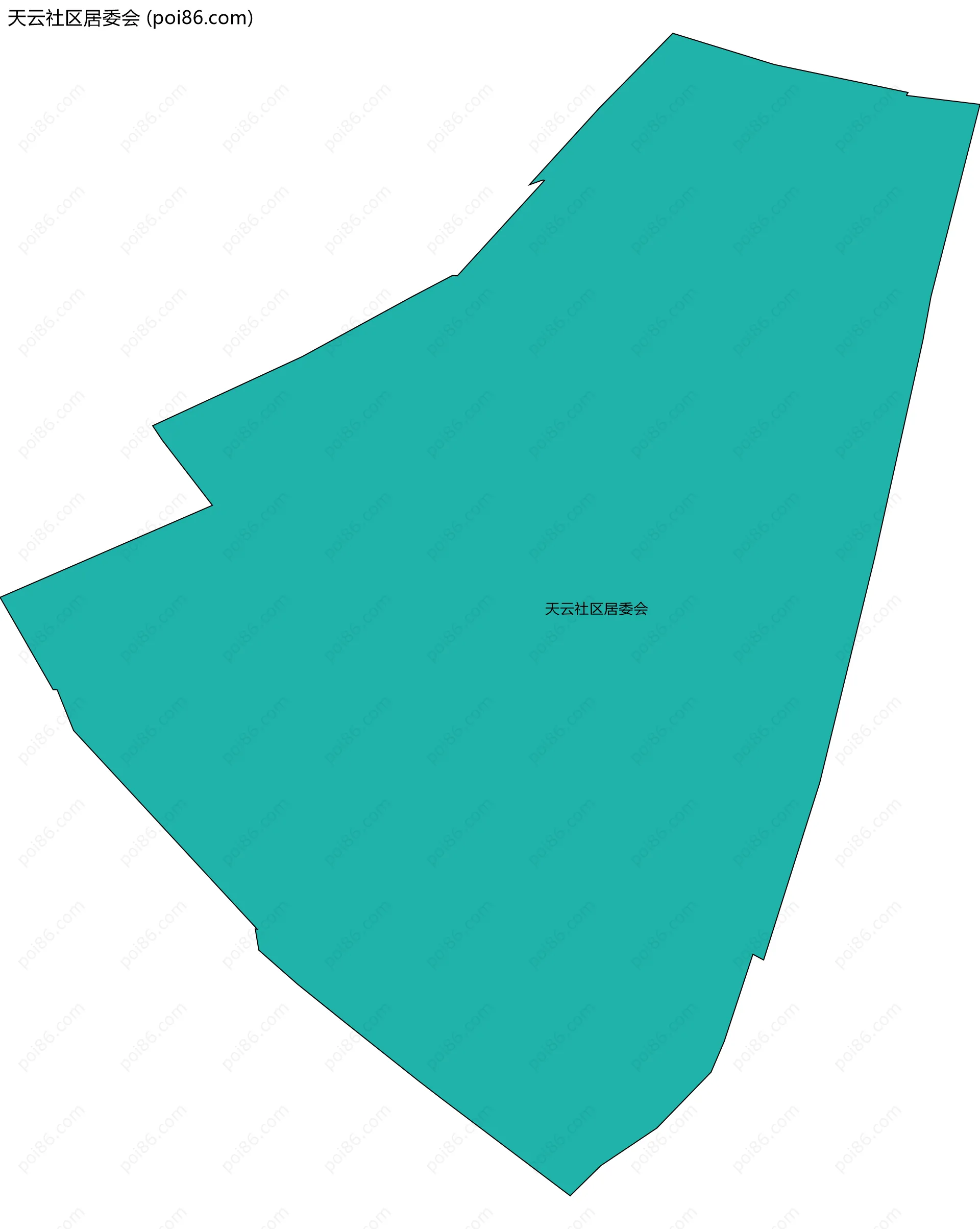 天云社区居委会边界地图