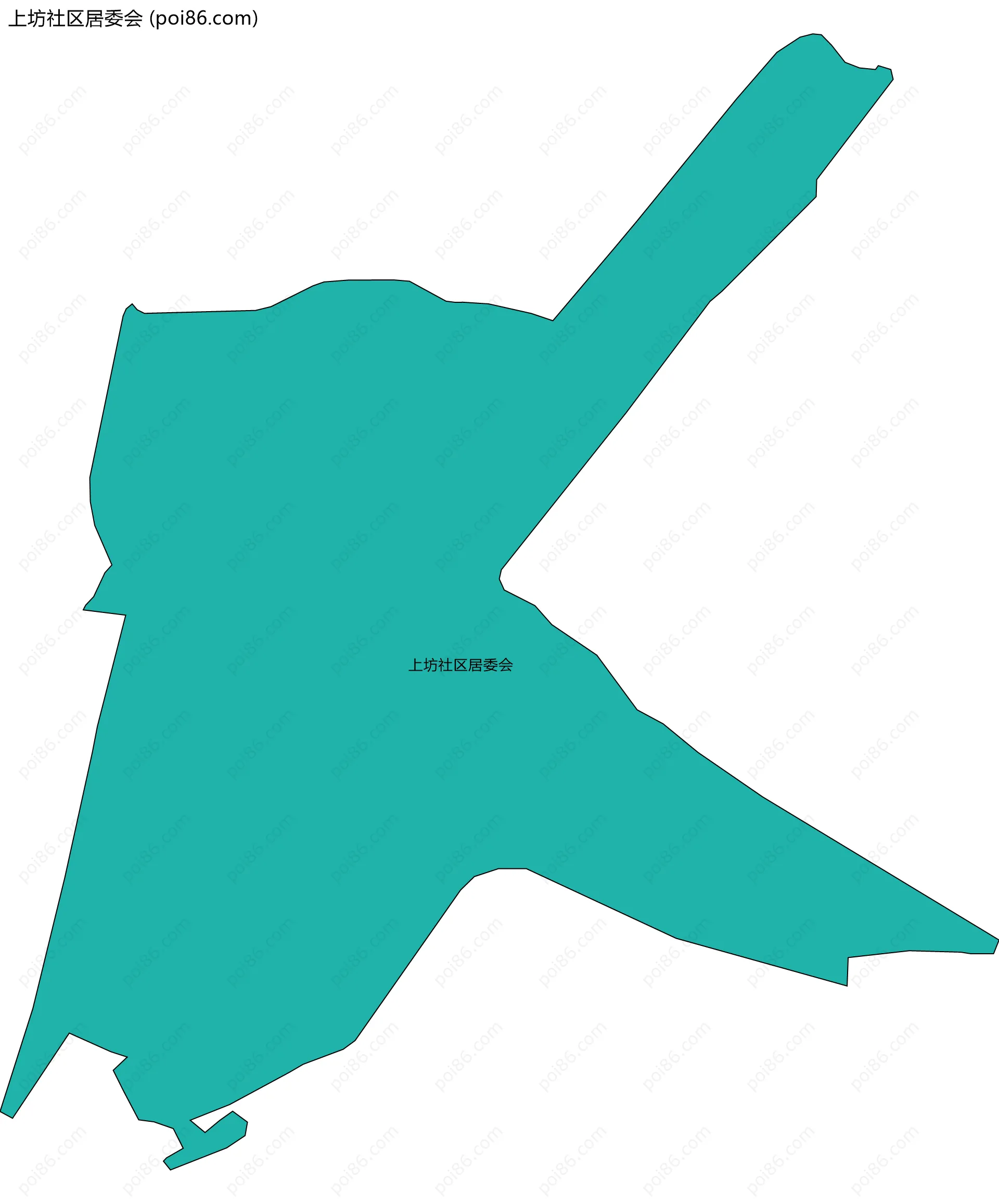 上坊社区居委会边界地图