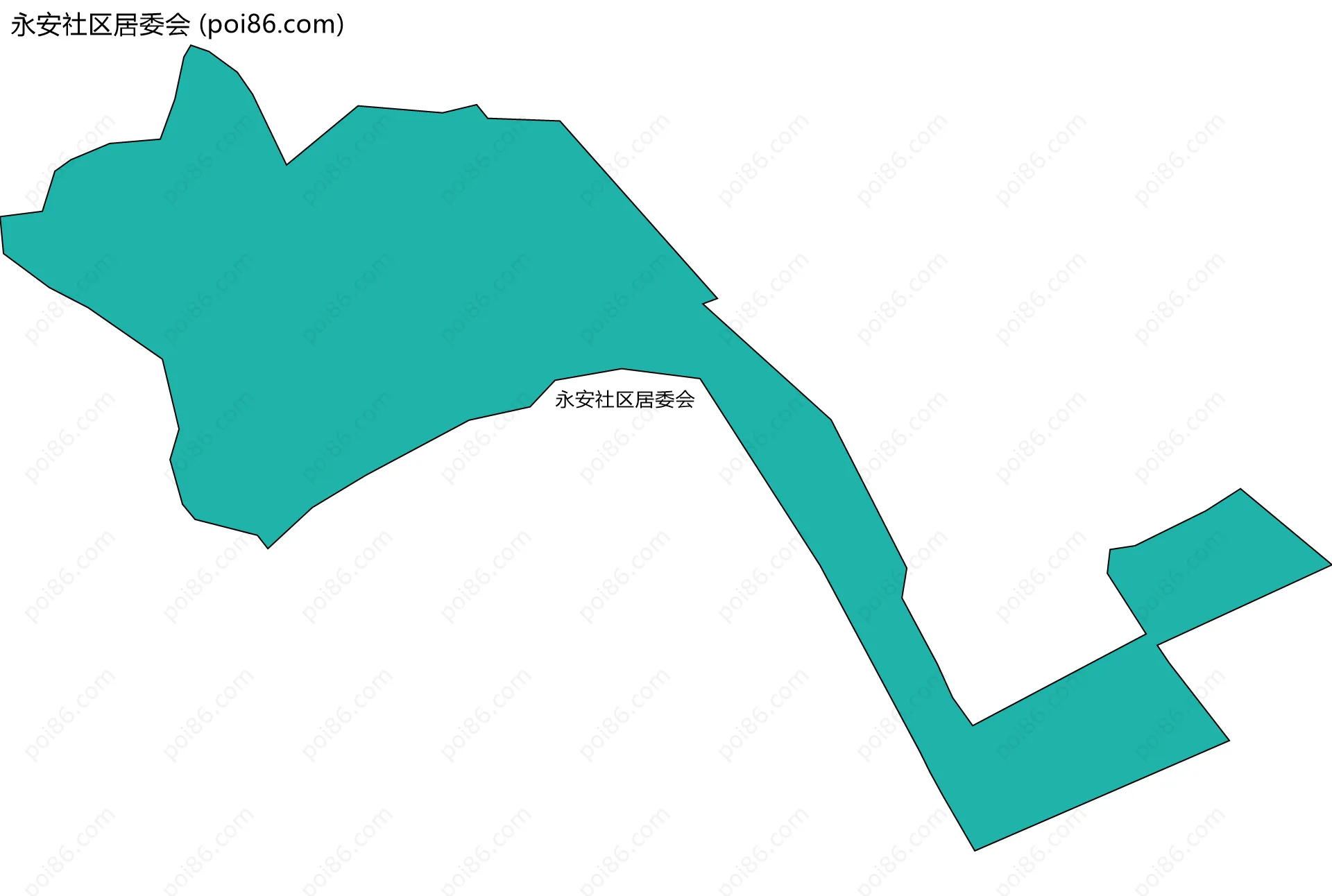 永安社区居委会边界地图