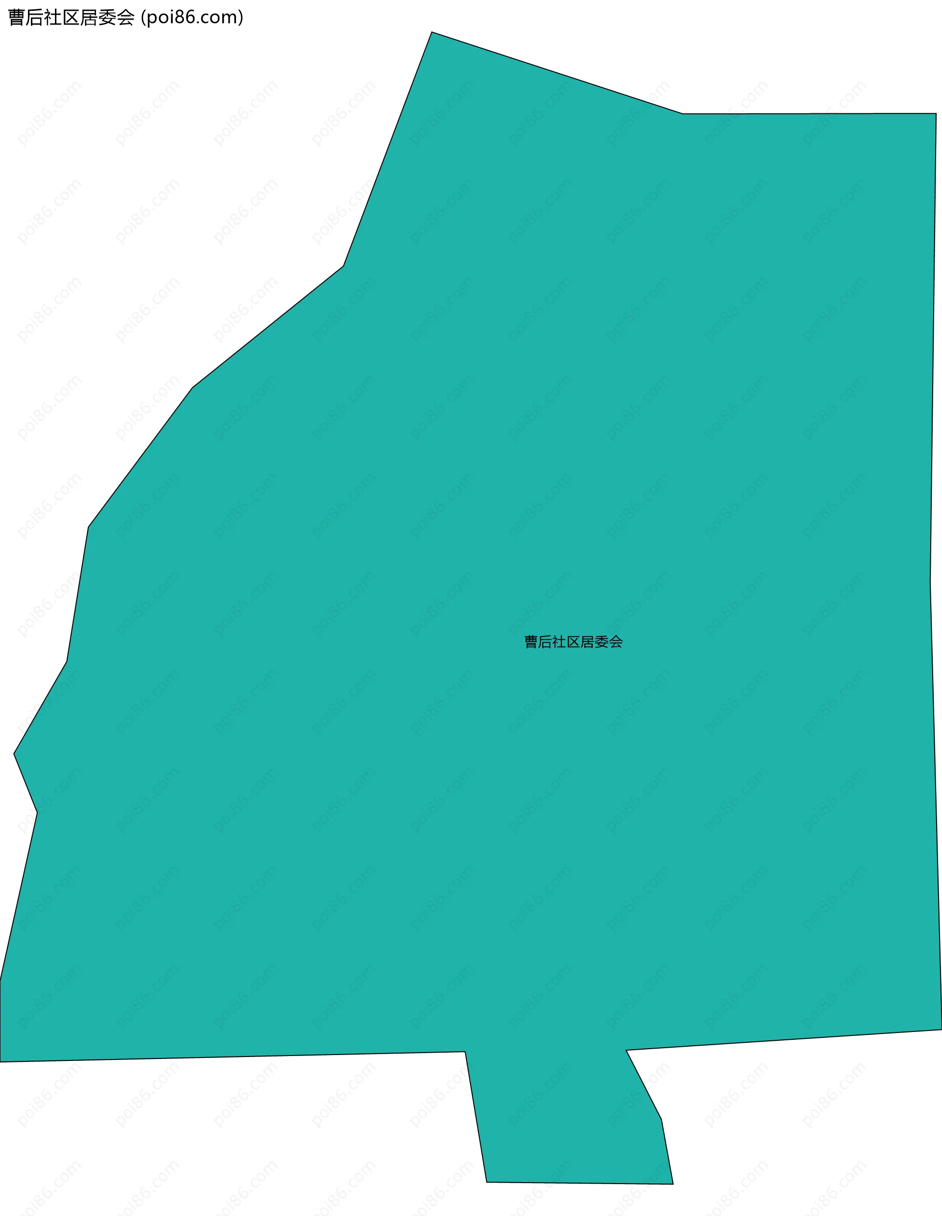 曹后社区居委会边界地图