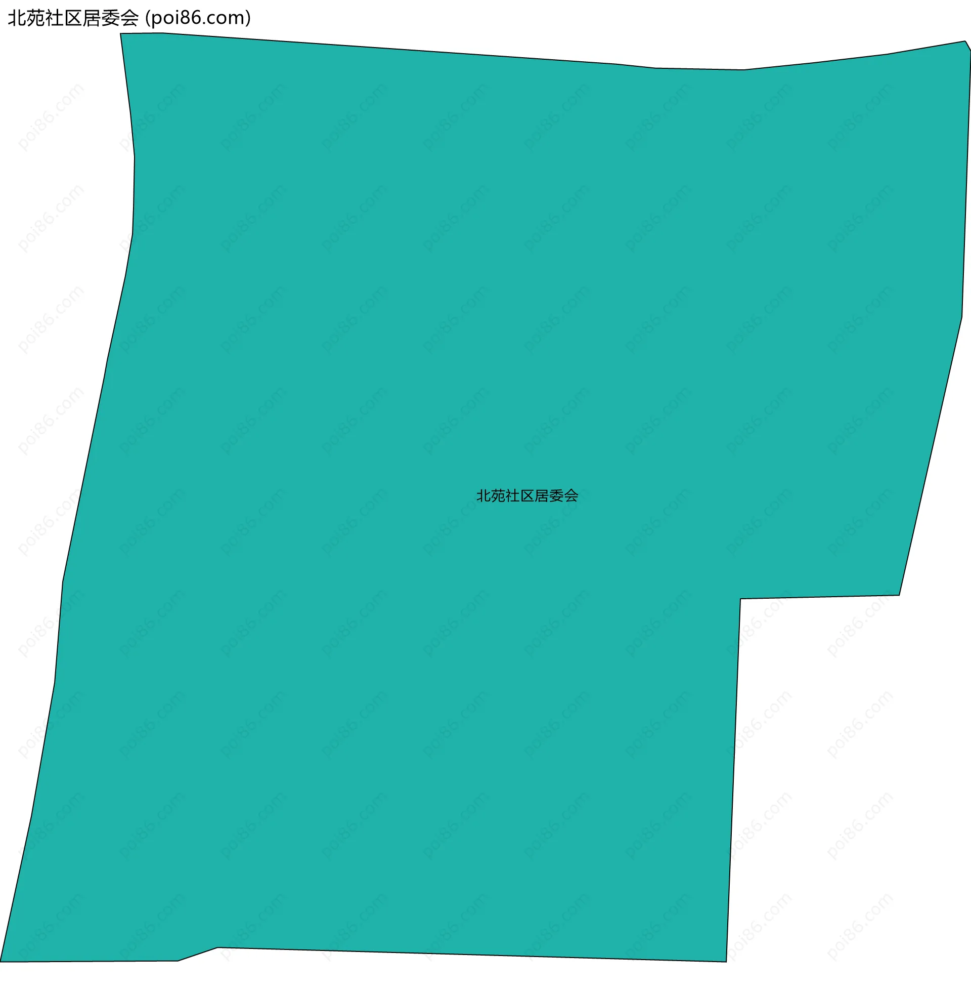 北苑社区居委会边界地图