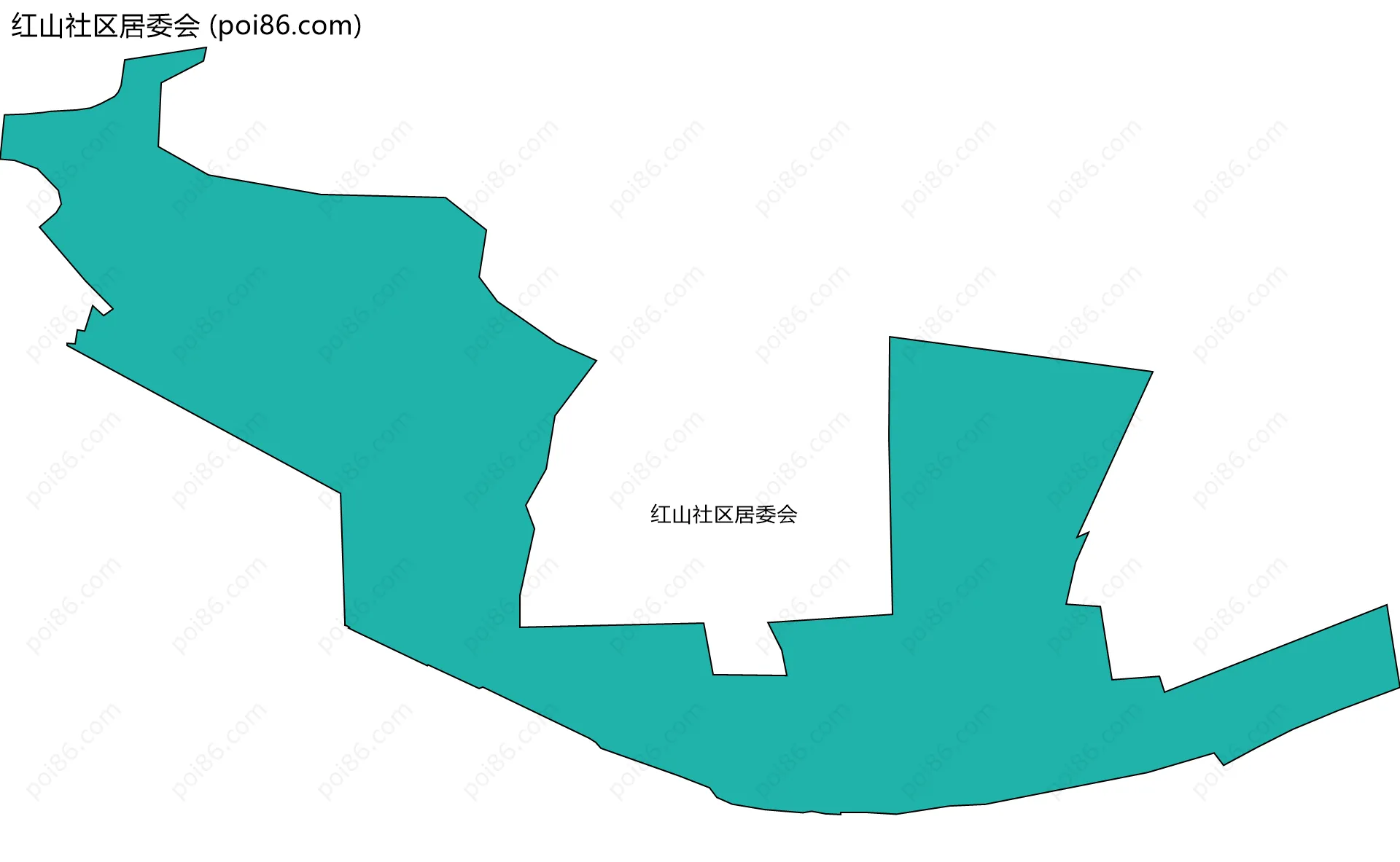 红山社区居委会边界地图