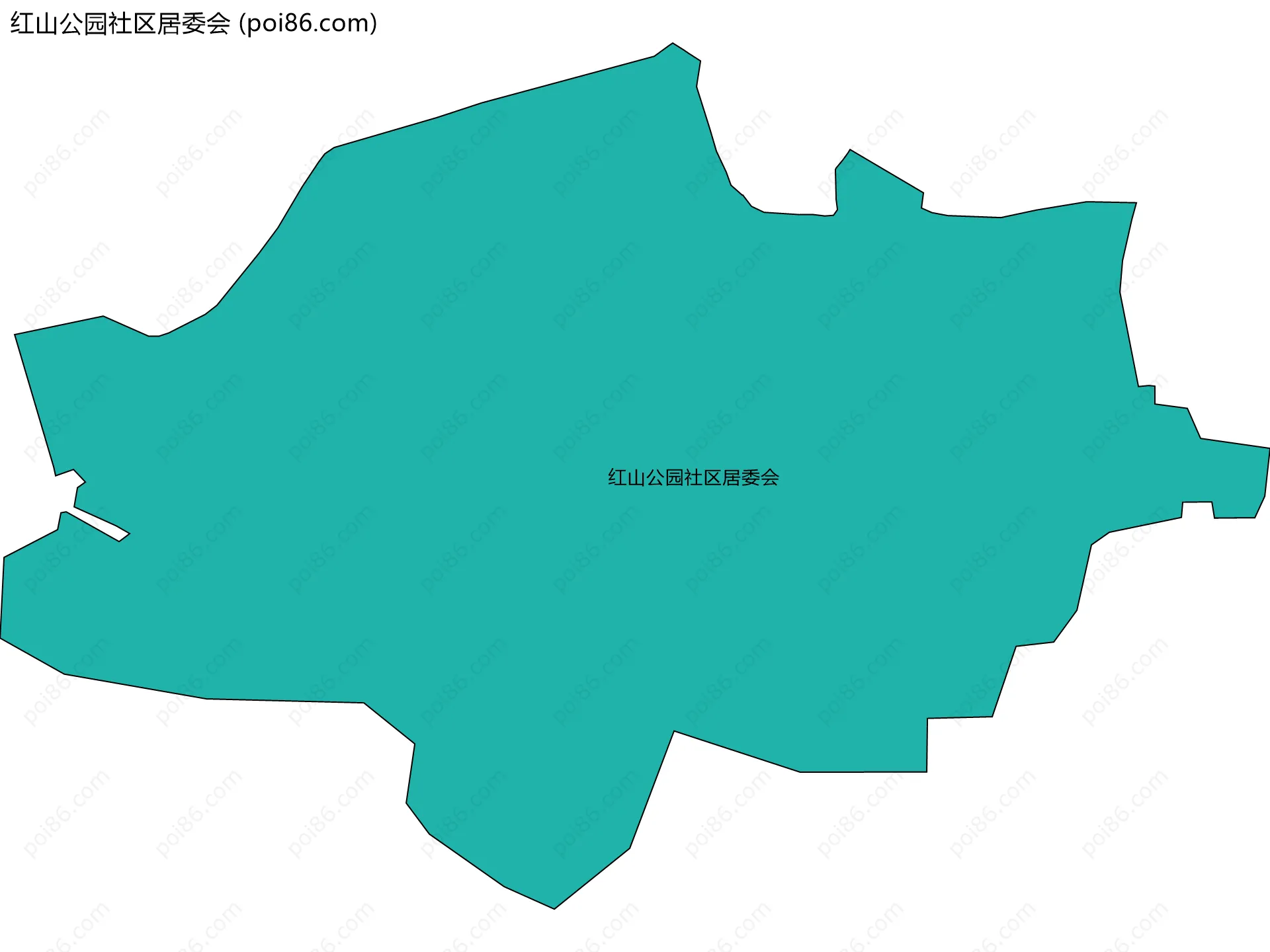 红山公园社区居委会边界地图