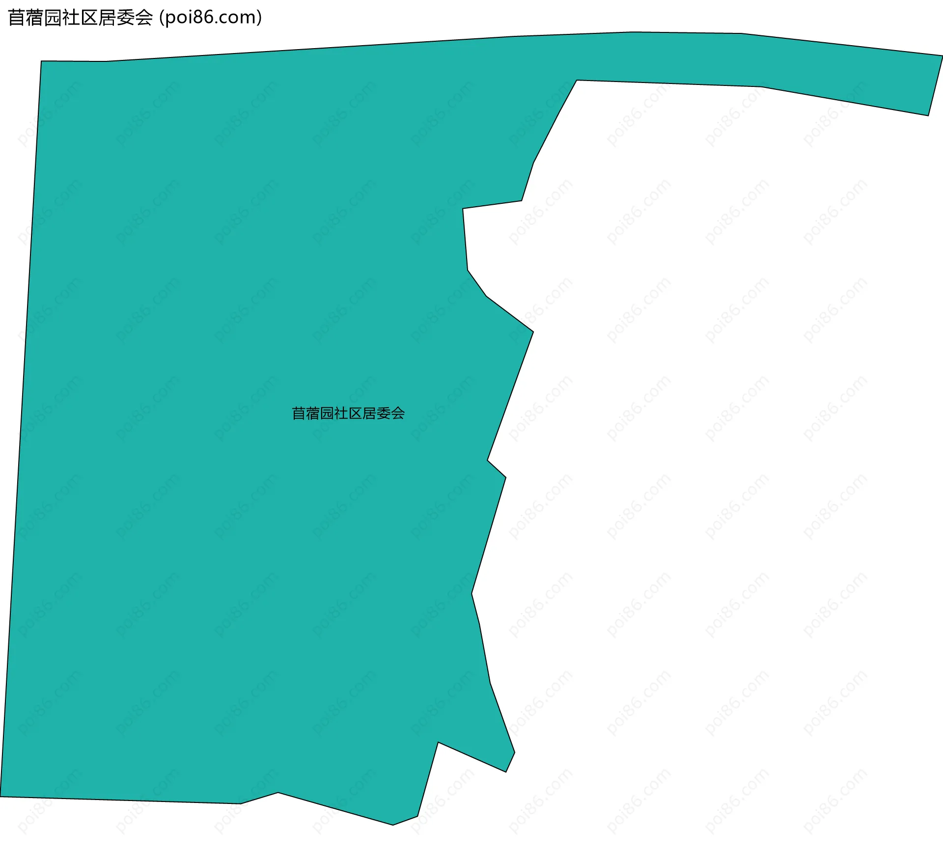 苜蓿园社区居委会边界地图