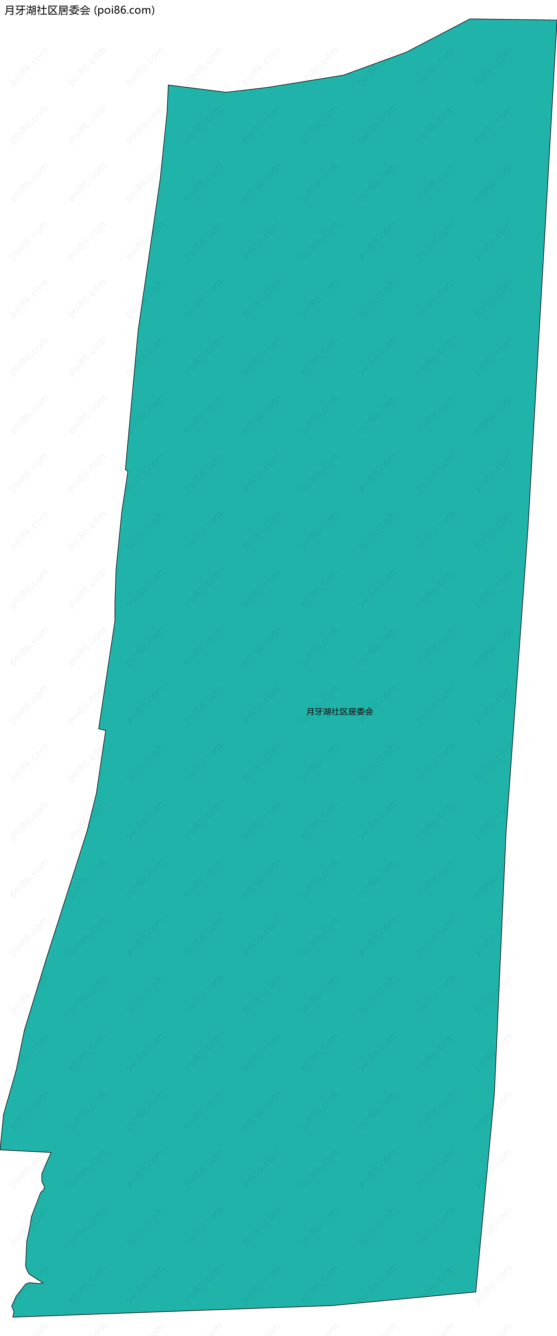 月牙湖社区居委会边界地图