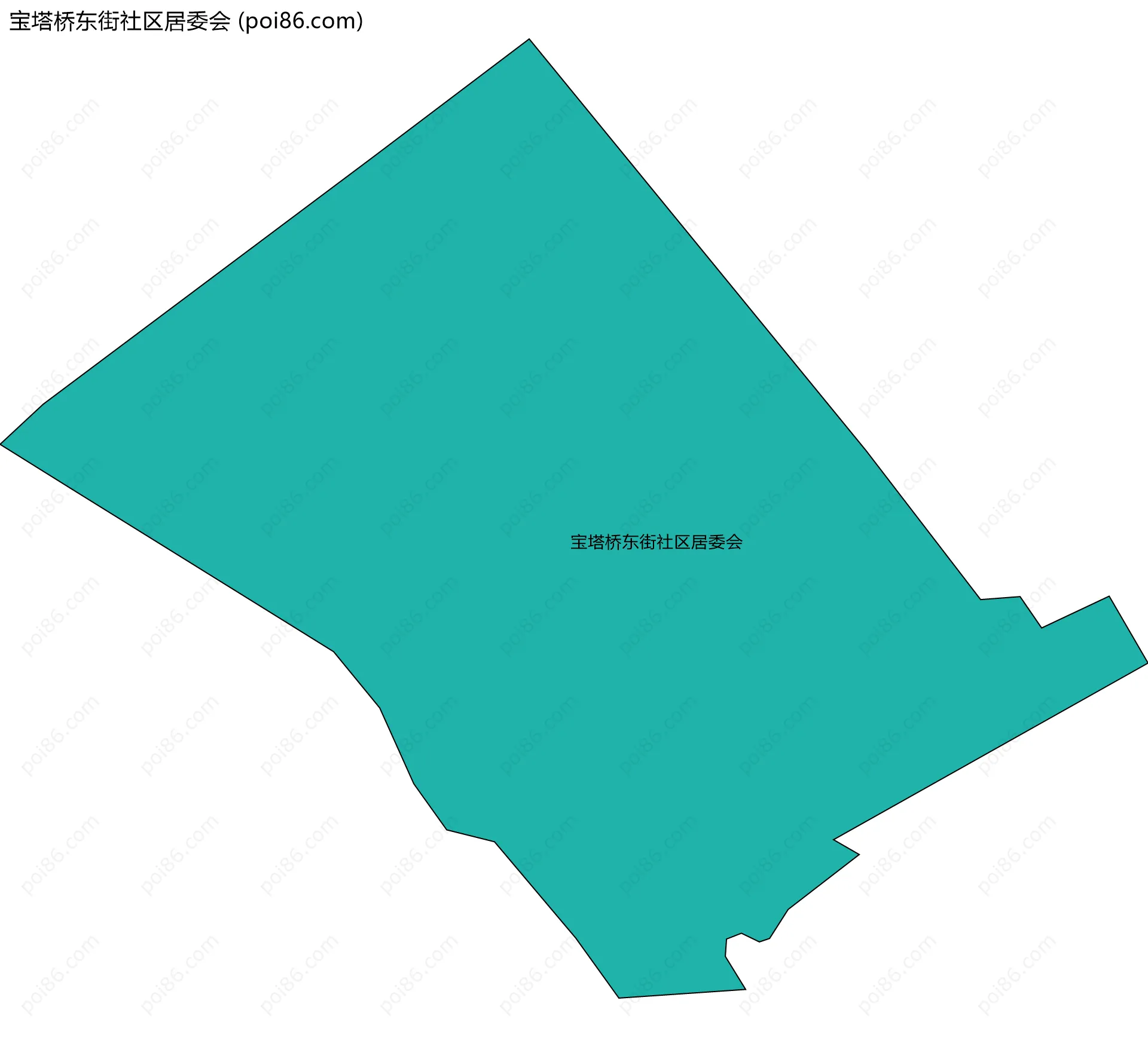 宝塔桥东街社区居委会边界地图