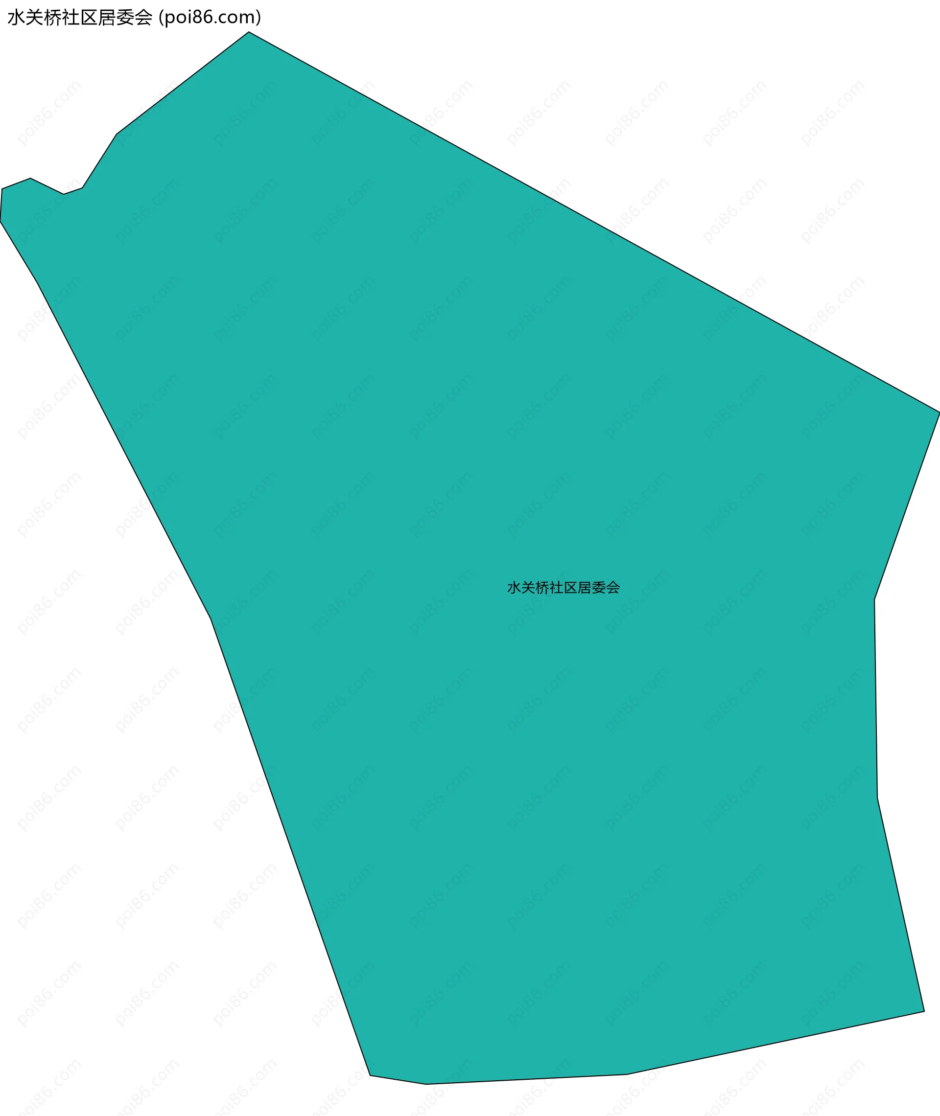 水关桥社区居委会边界地图