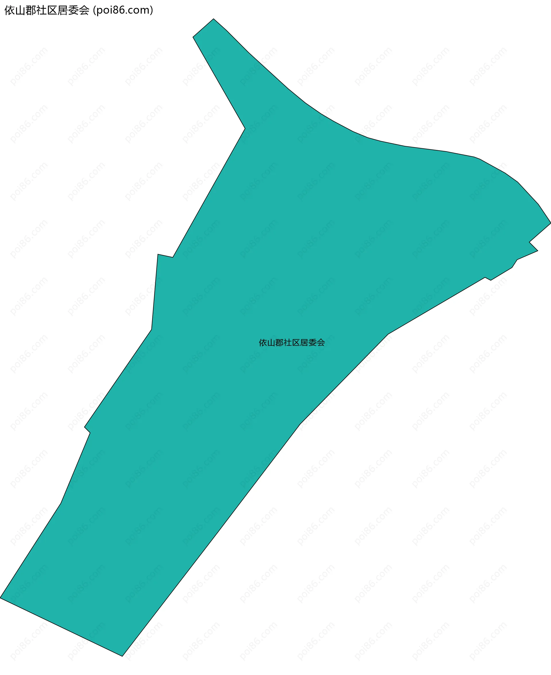 依山郡社区居委会边界地图