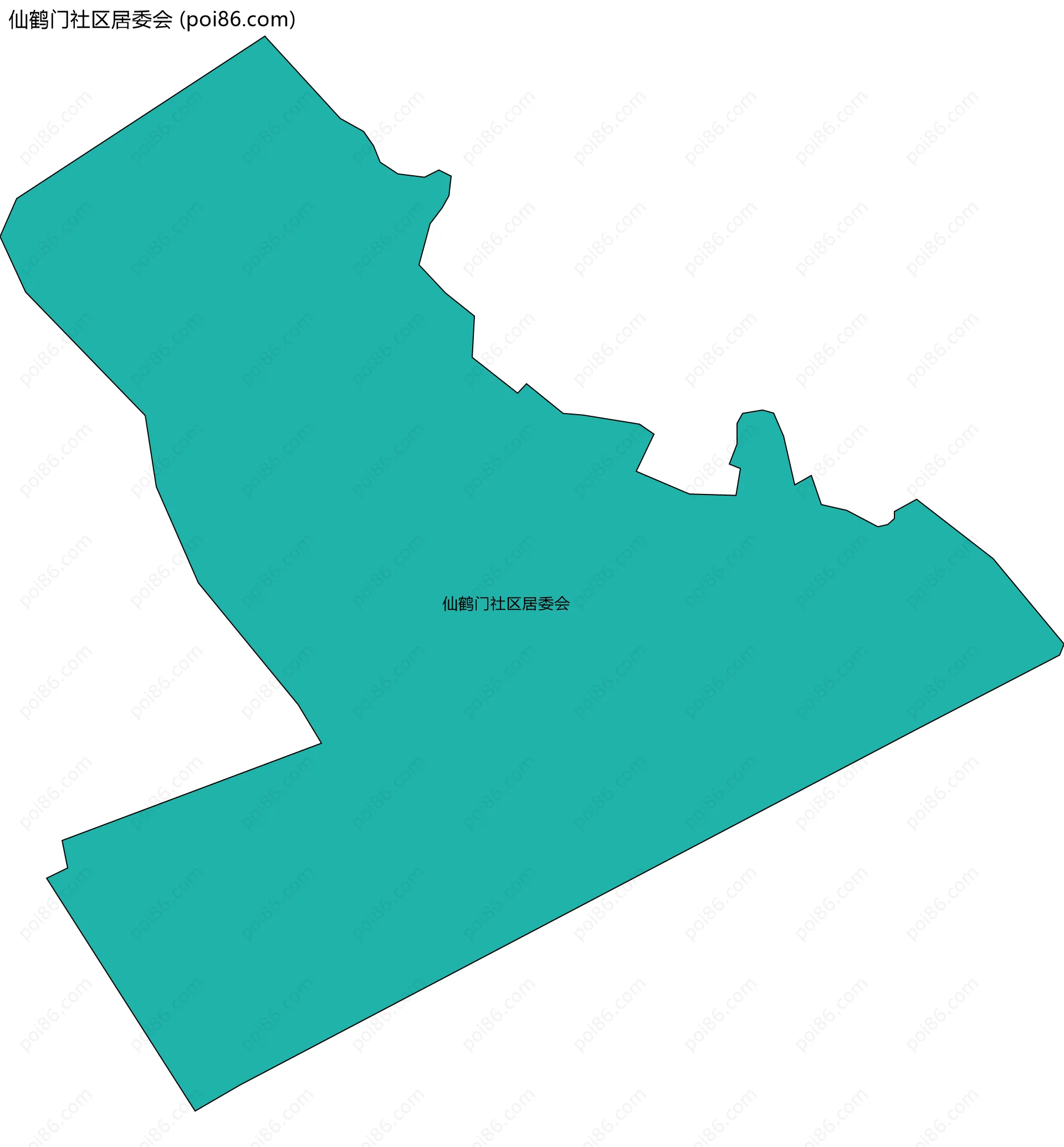 仙鹤门社区居委会边界地图