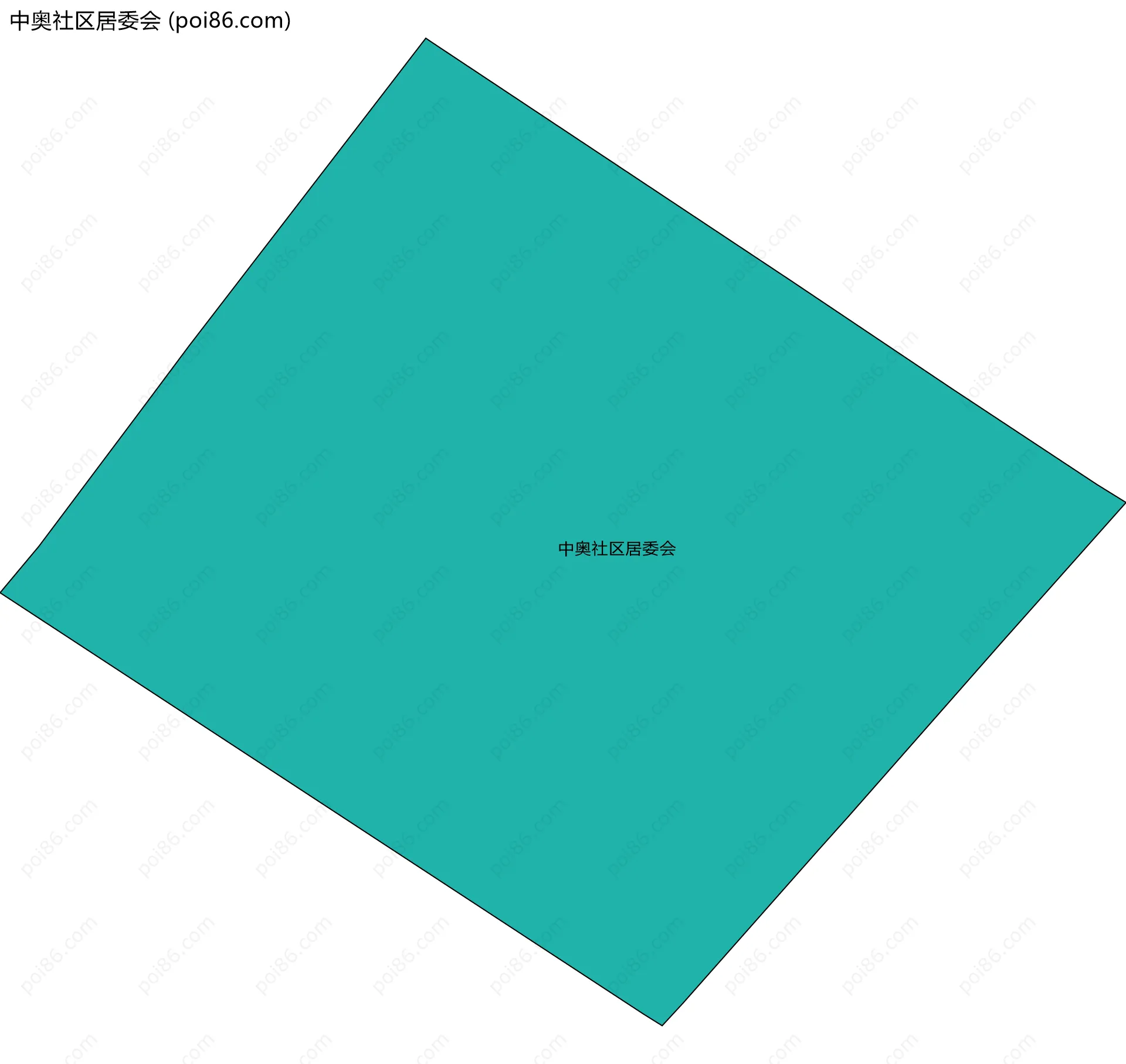 中奥社区居委会边界地图