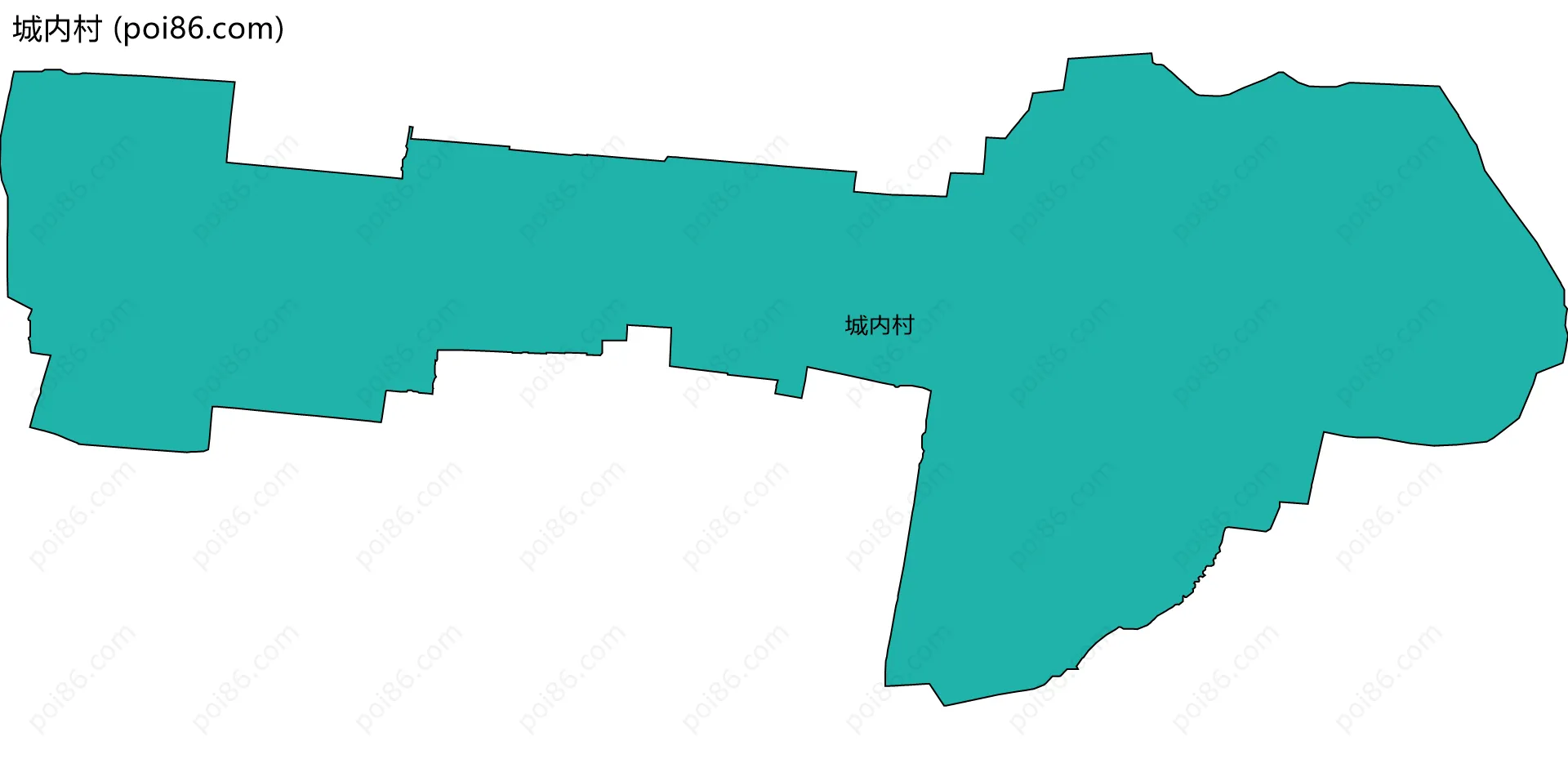 城内村边界地图