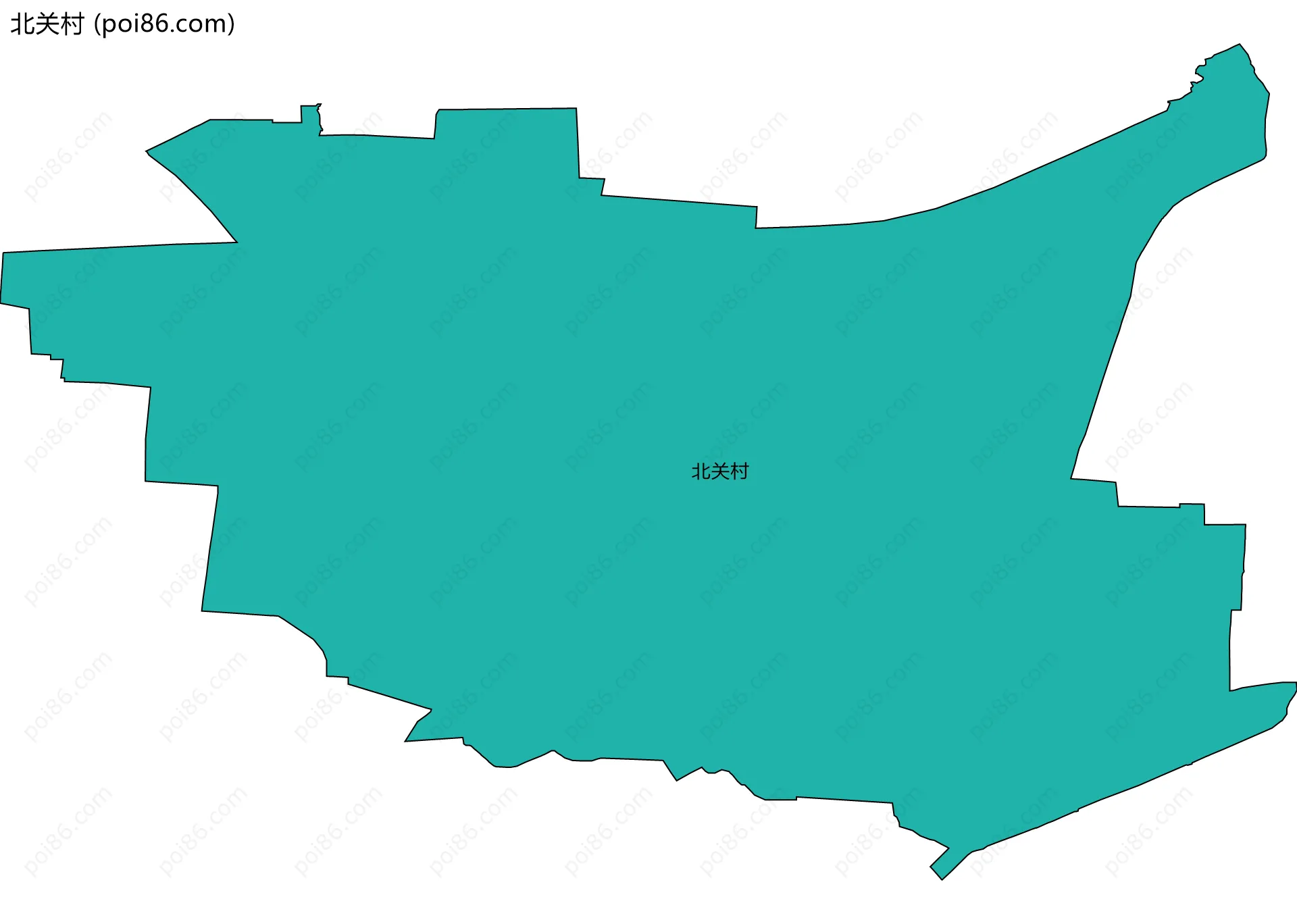 北关村边界地图