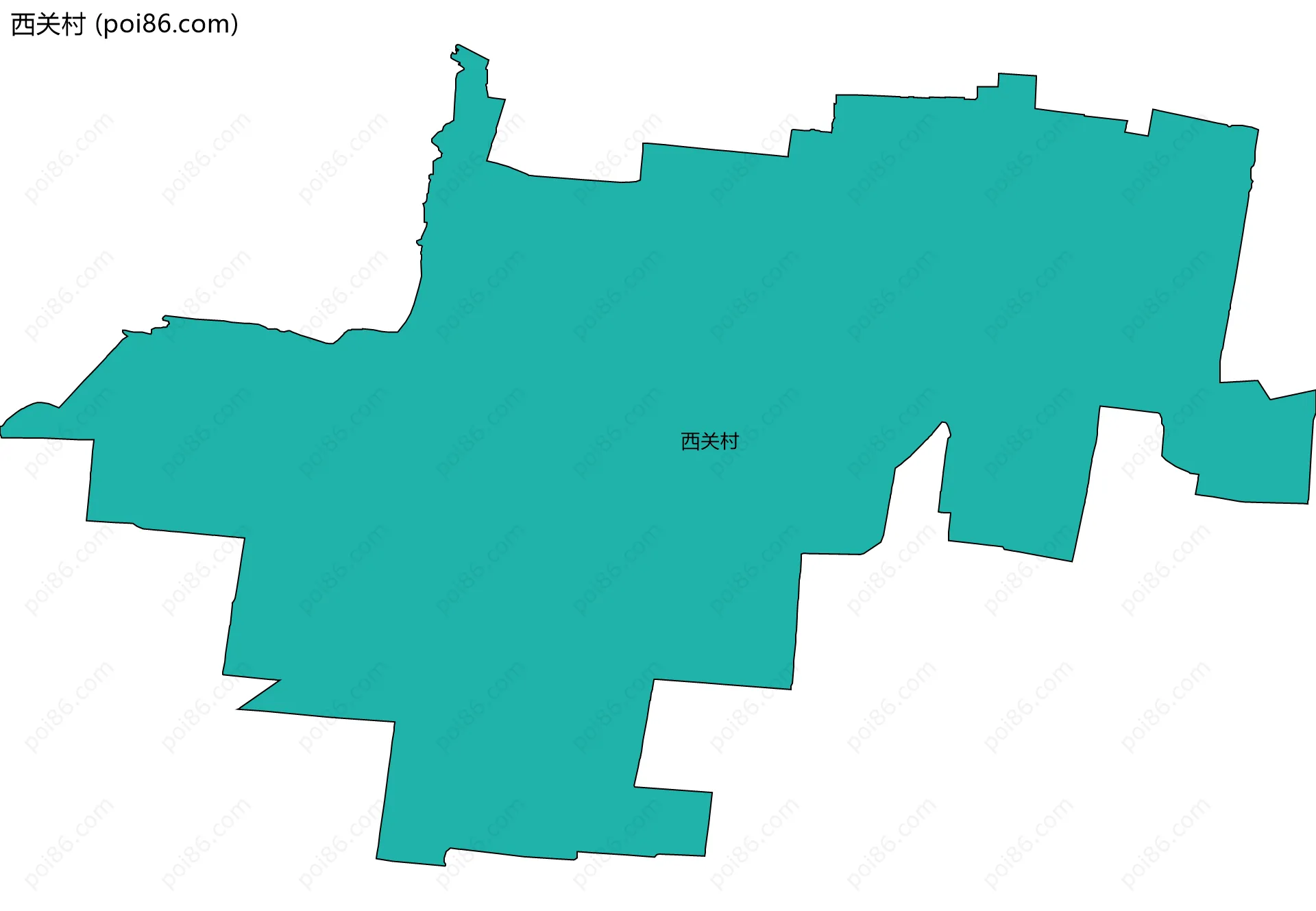 西关村边界地图