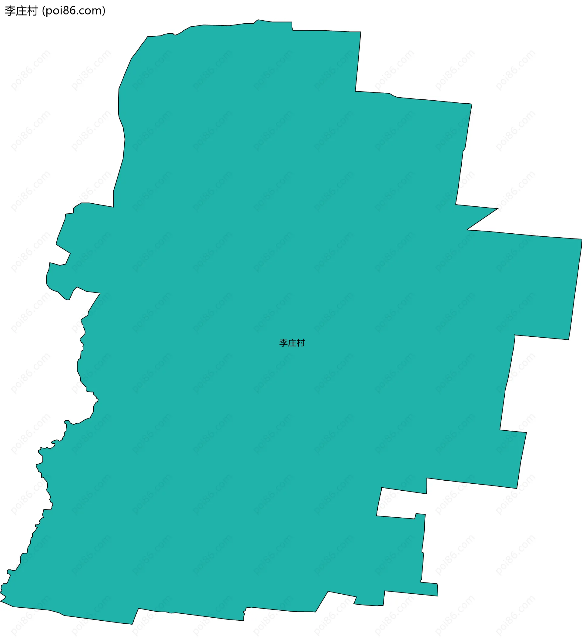 李庄村边界地图
