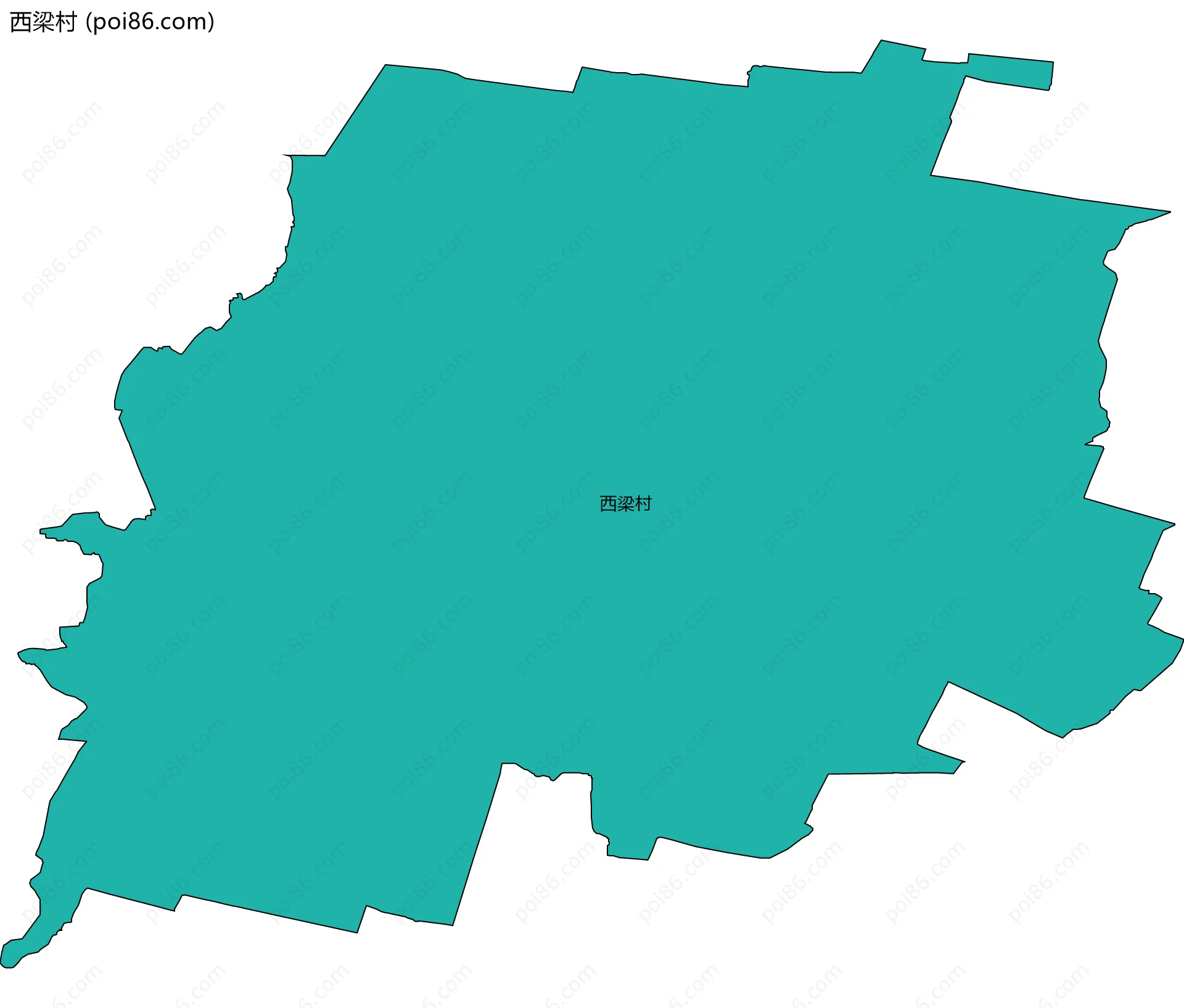 西梁村边界地图