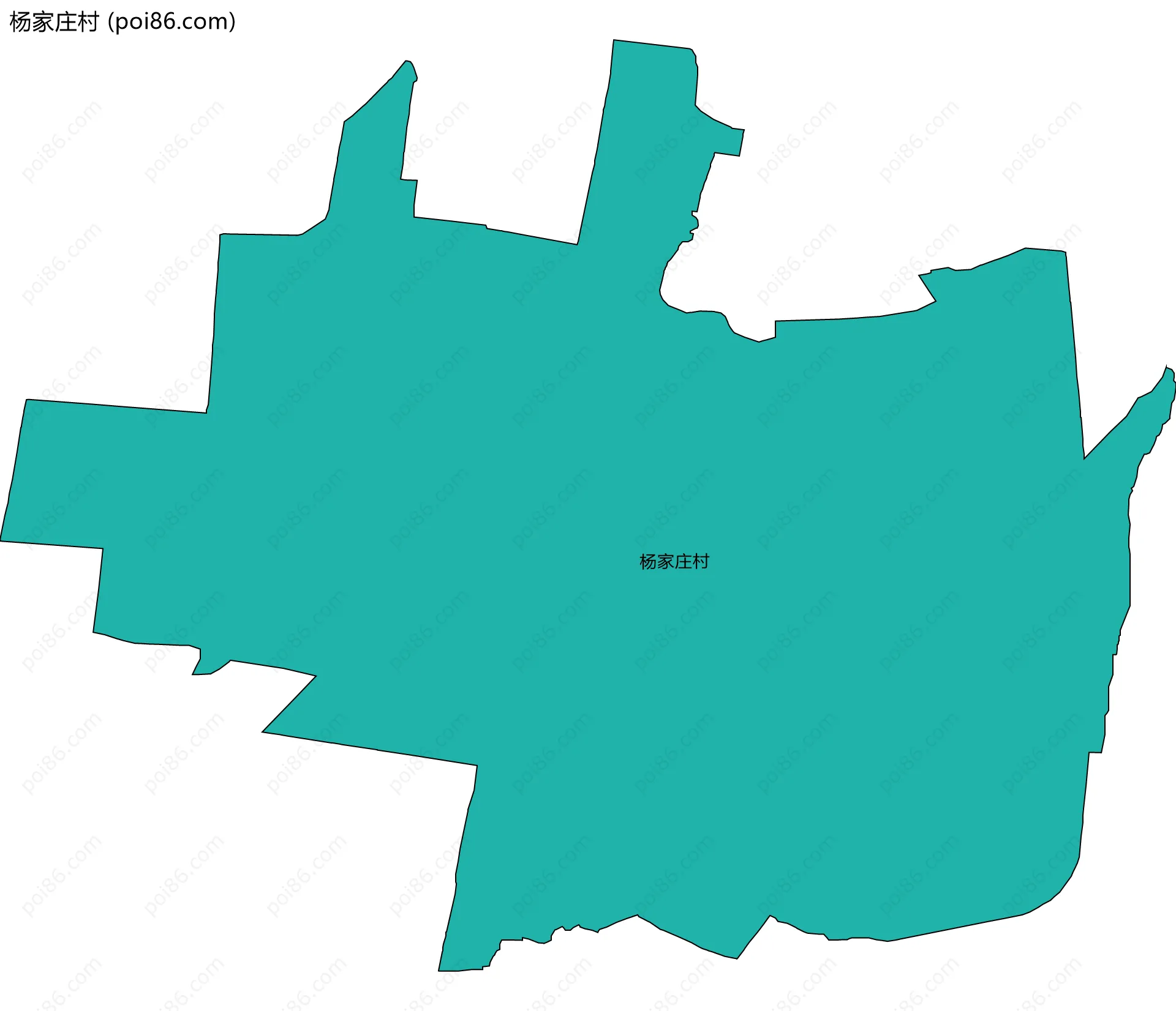 杨家庄村边界地图