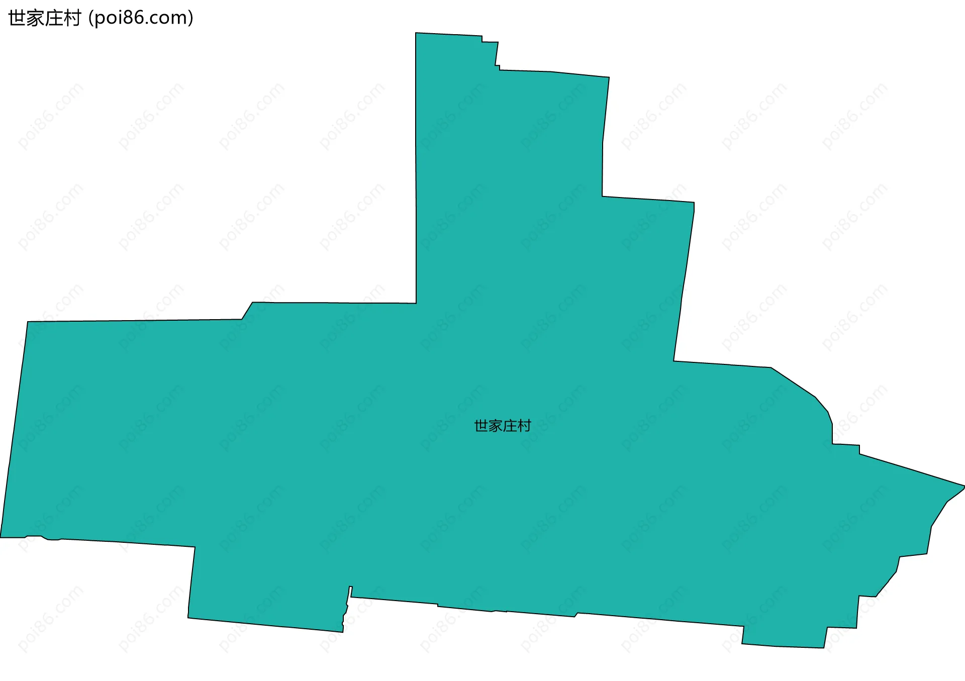世家庄村边界地图