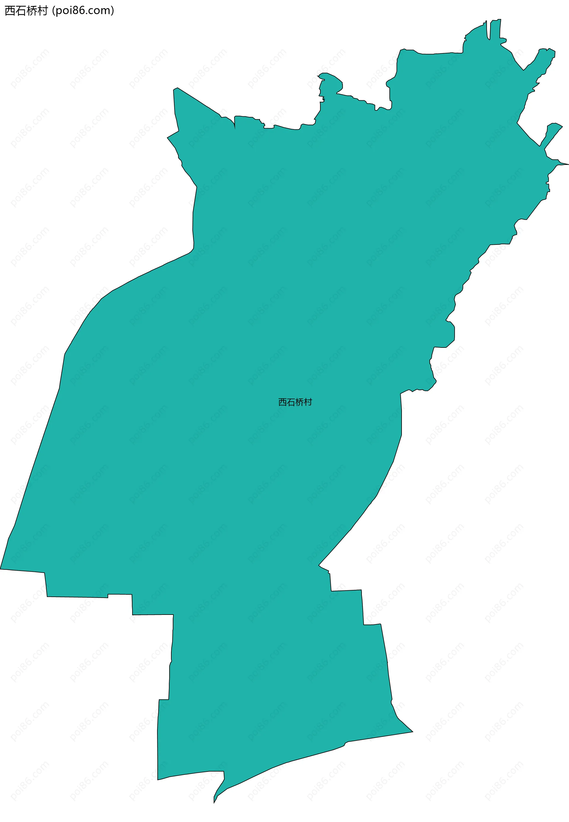 西石桥村边界地图