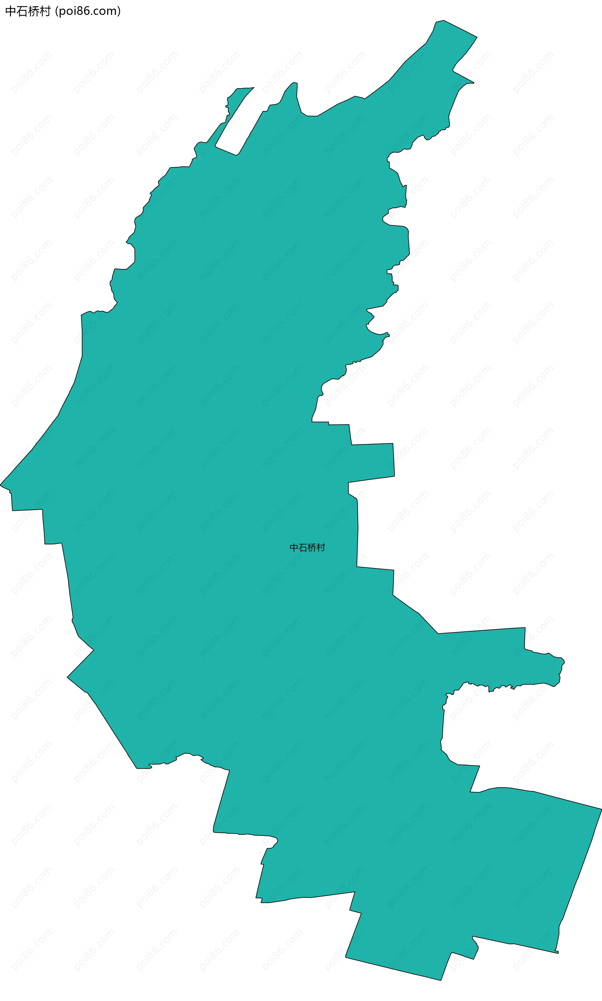 中石桥村边界地图