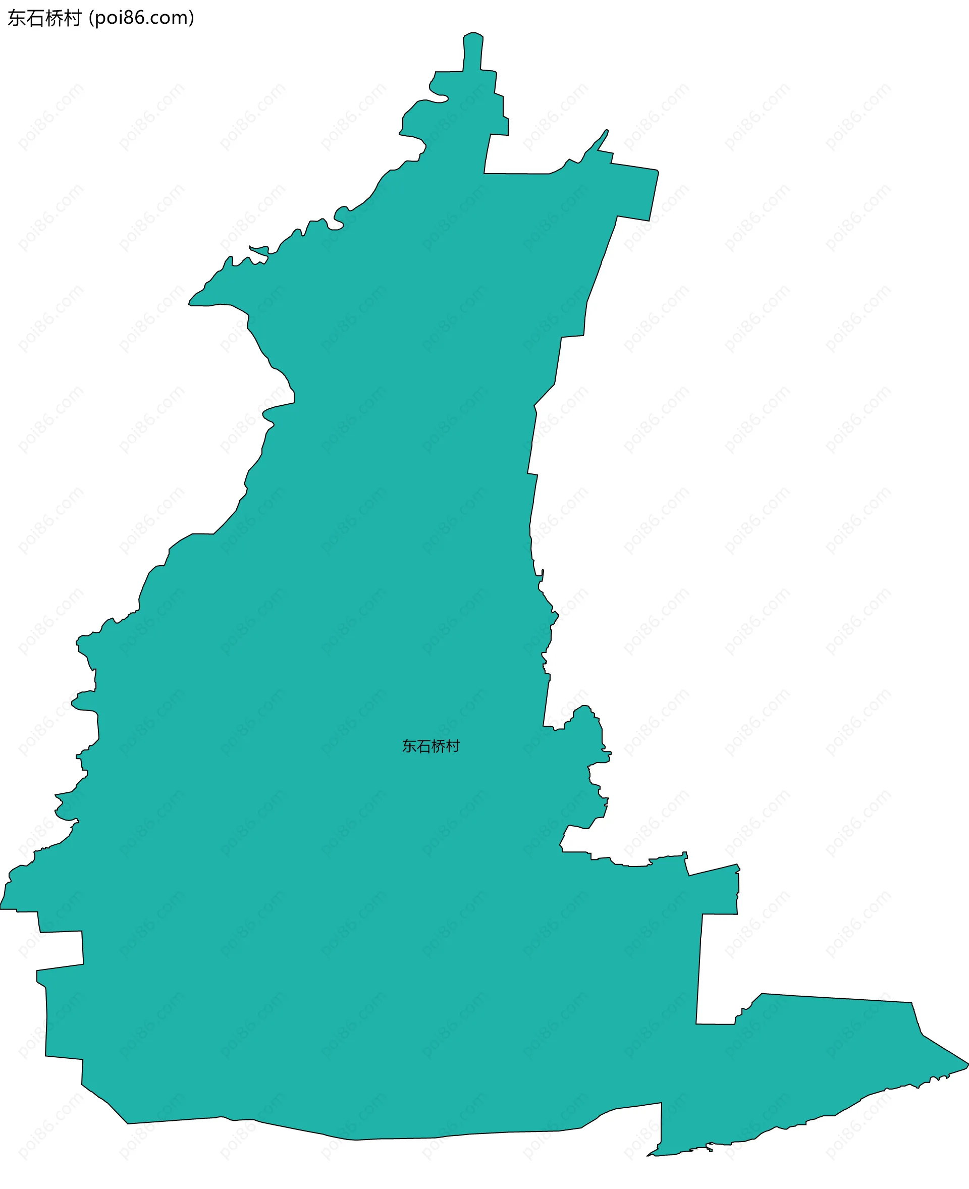 东石桥村边界地图