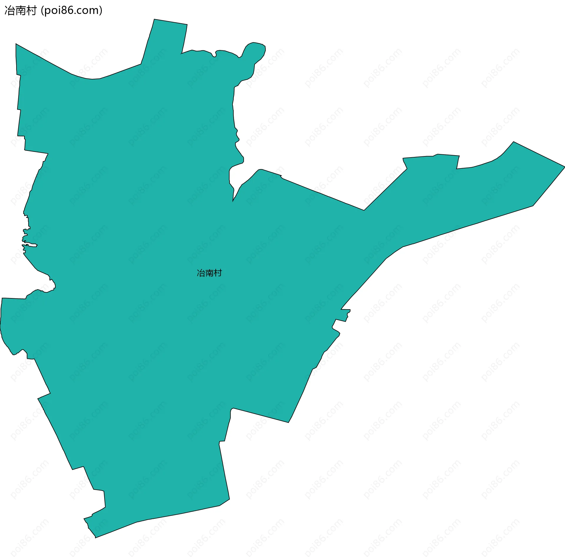 冶南村边界地图