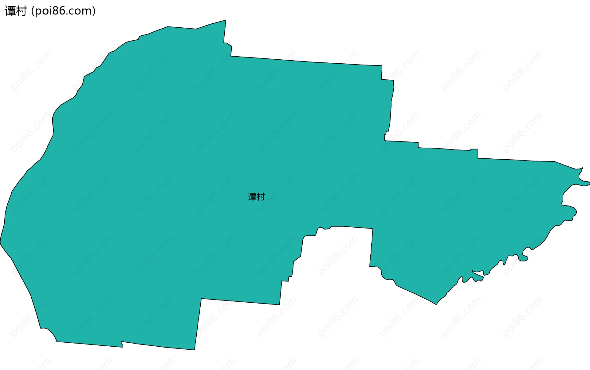 谭村边界地图