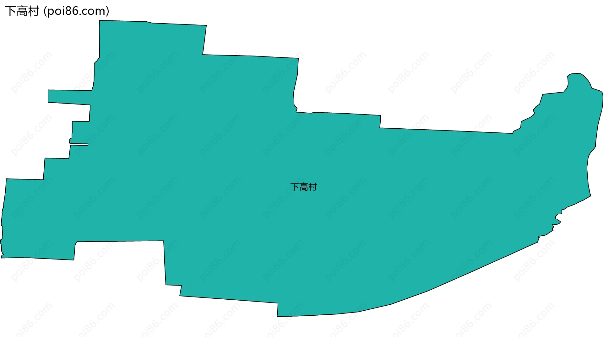 下高村边界地图