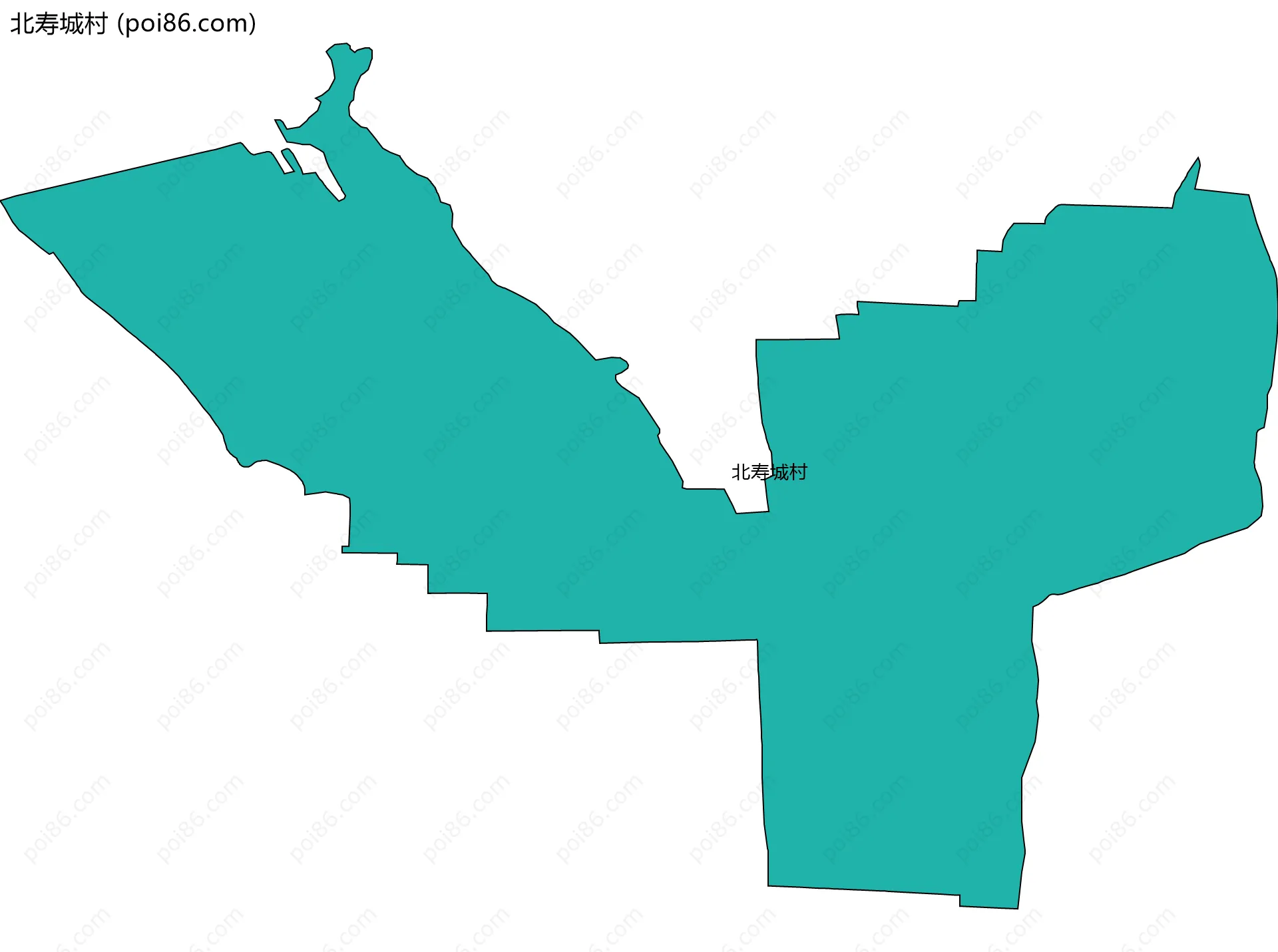 北寿城村边界地图