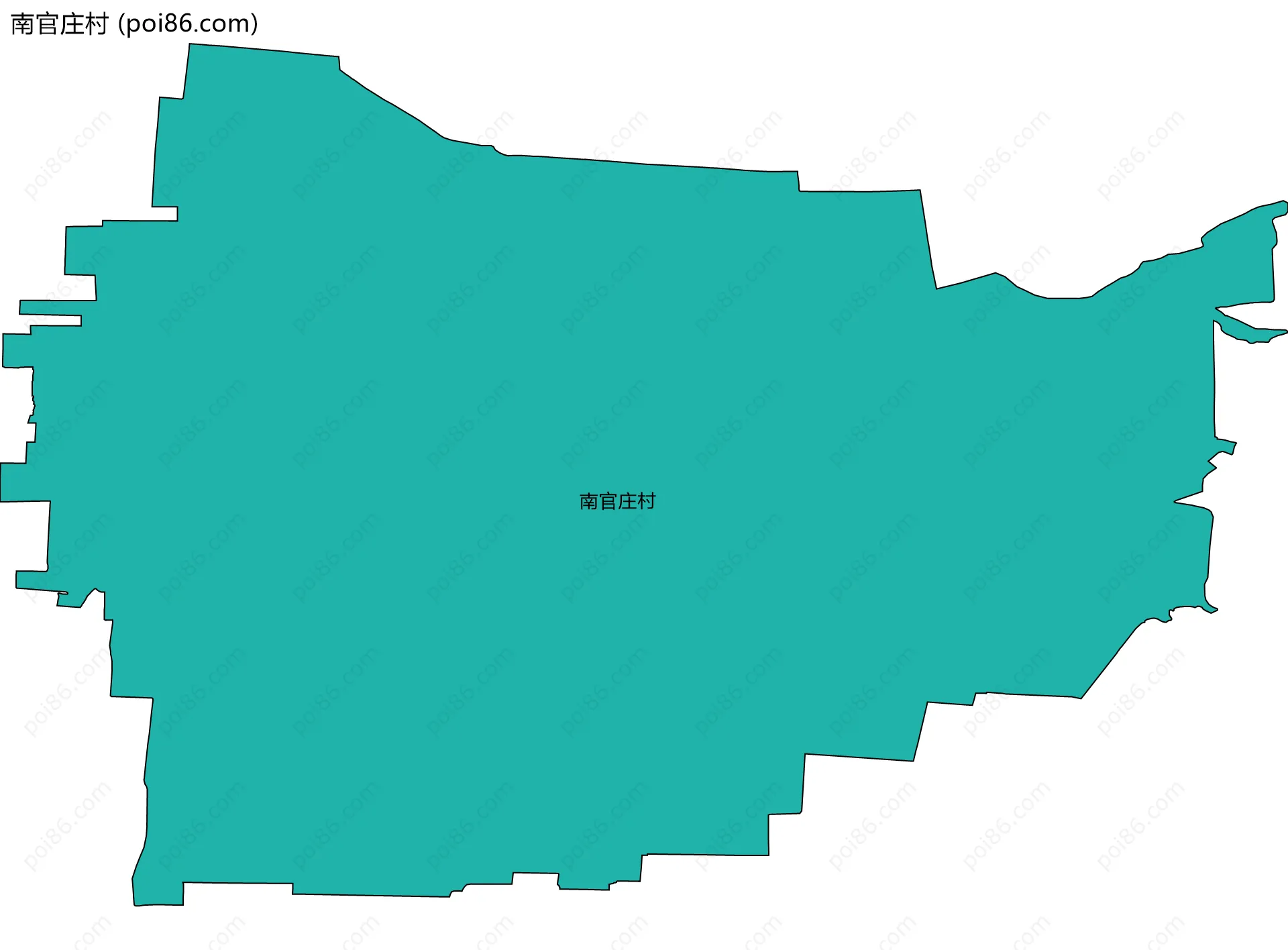 南官庄村边界地图