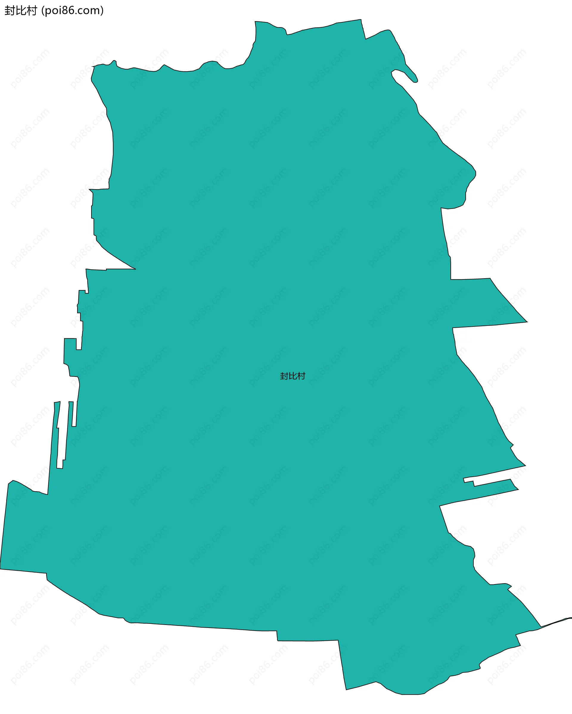 封比村边界地图