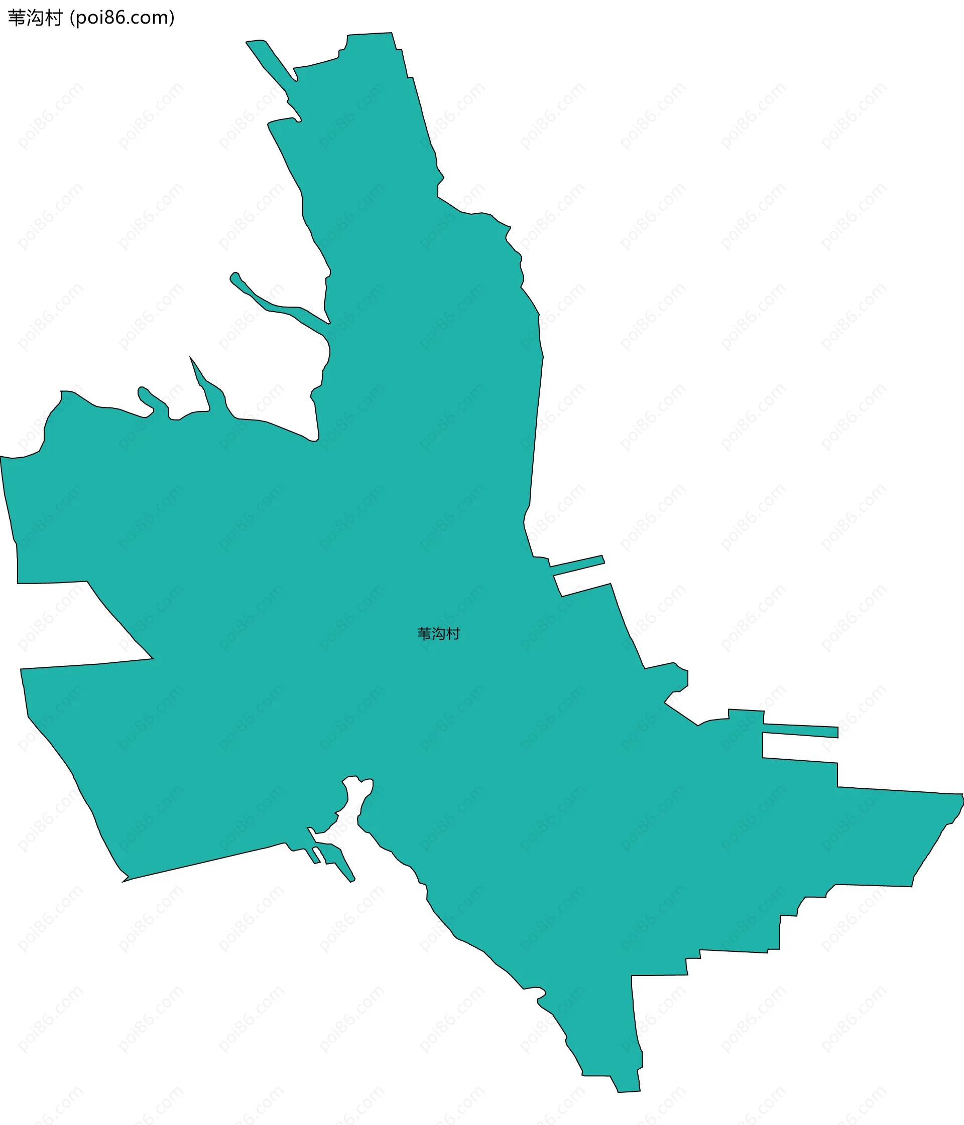 苇沟村边界地图