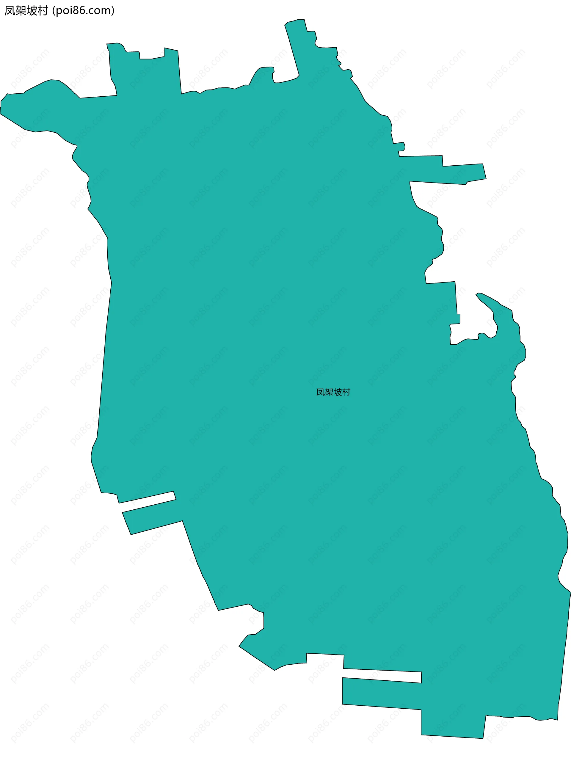 凤架坡村边界地图