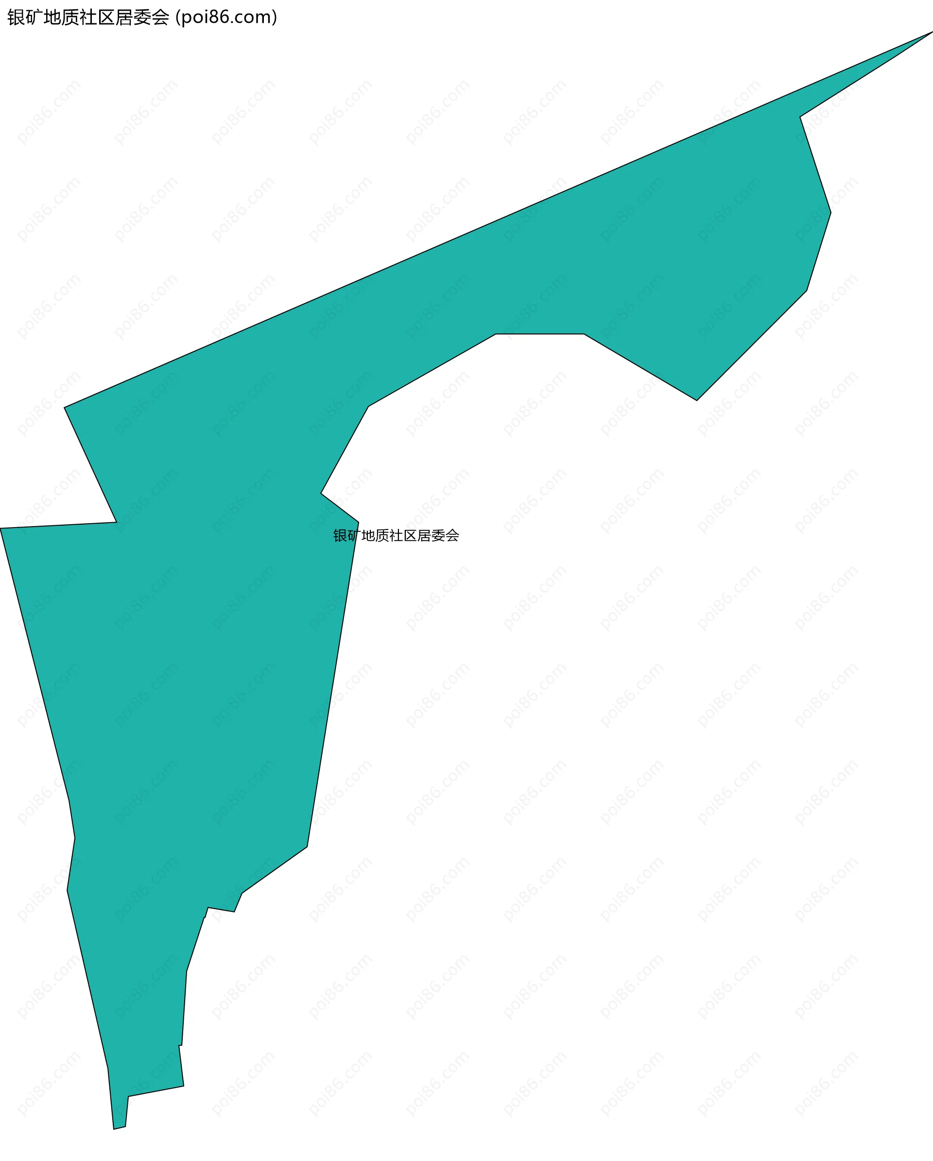 银矿地质社区居委会边界地图