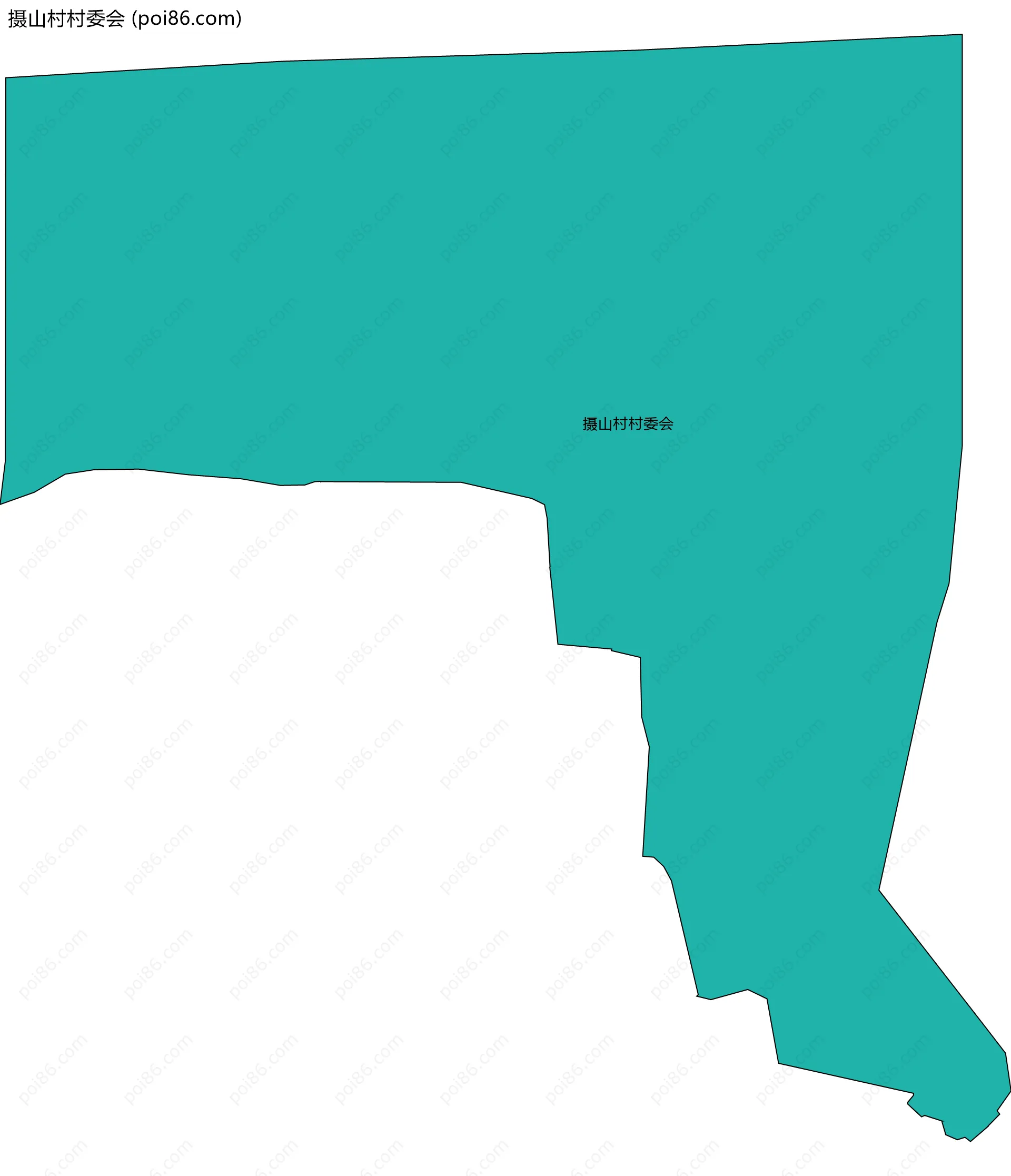 摄山村村委会边界地图