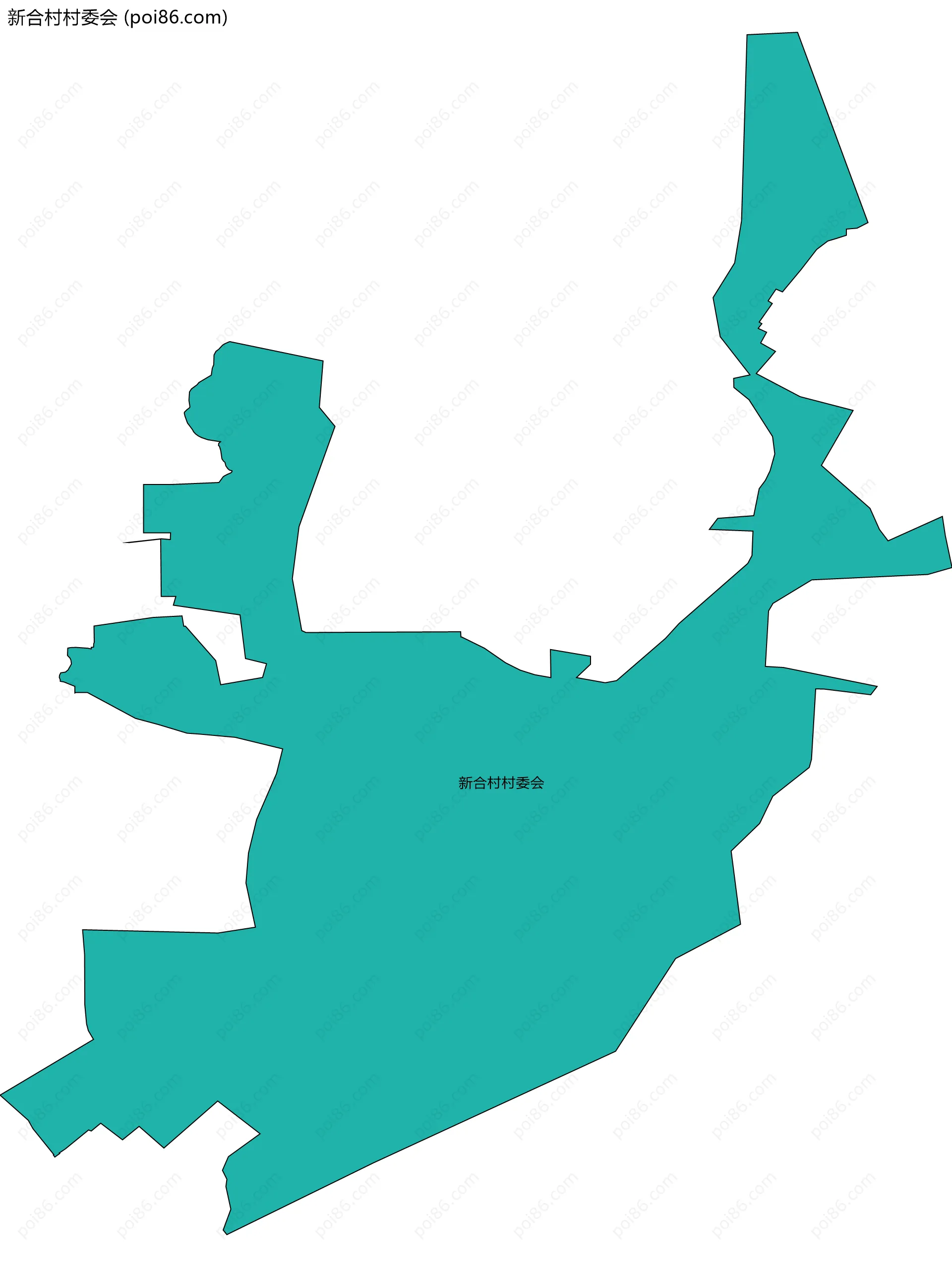 新合村村委会边界地图