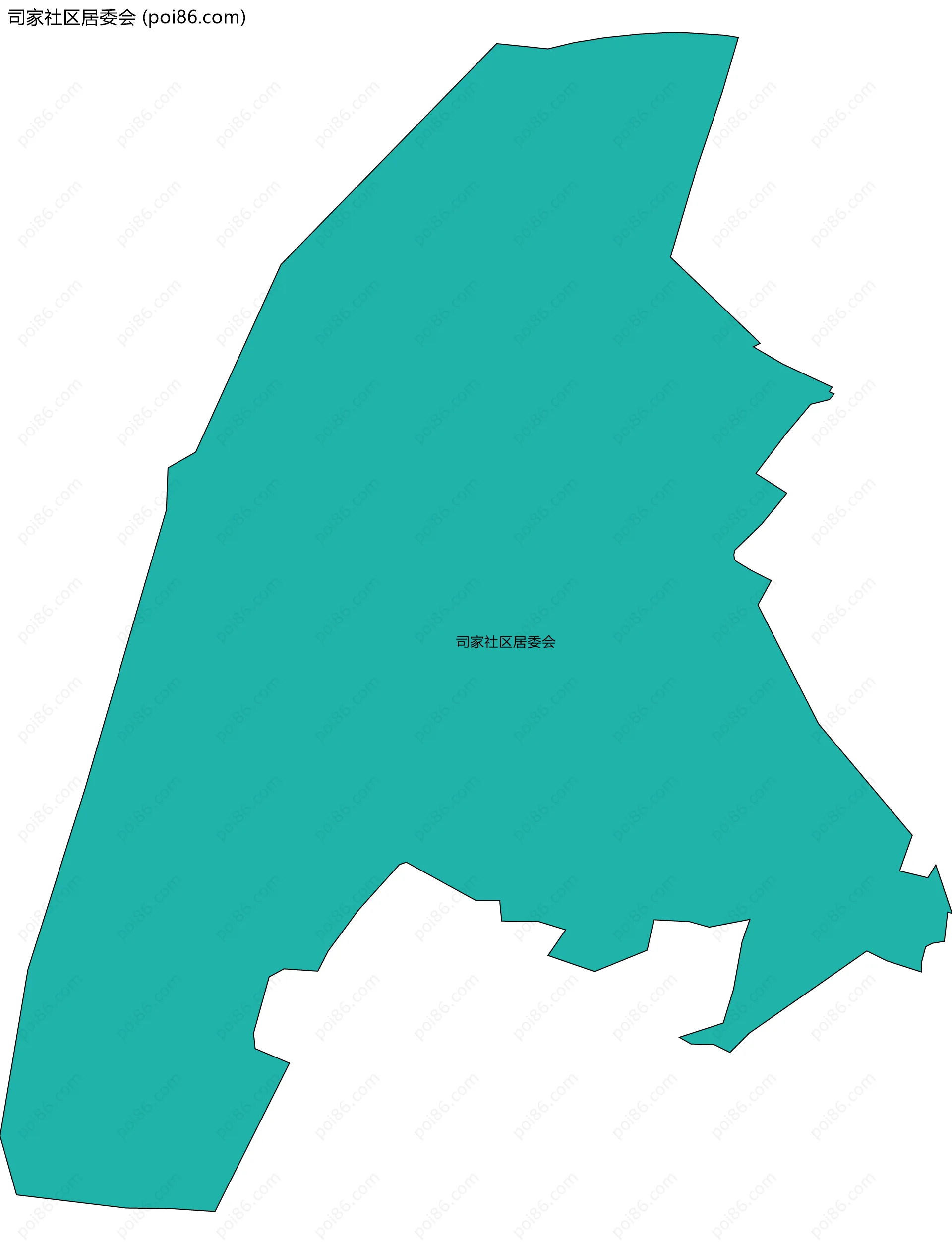 司家社区居委会边界地图
