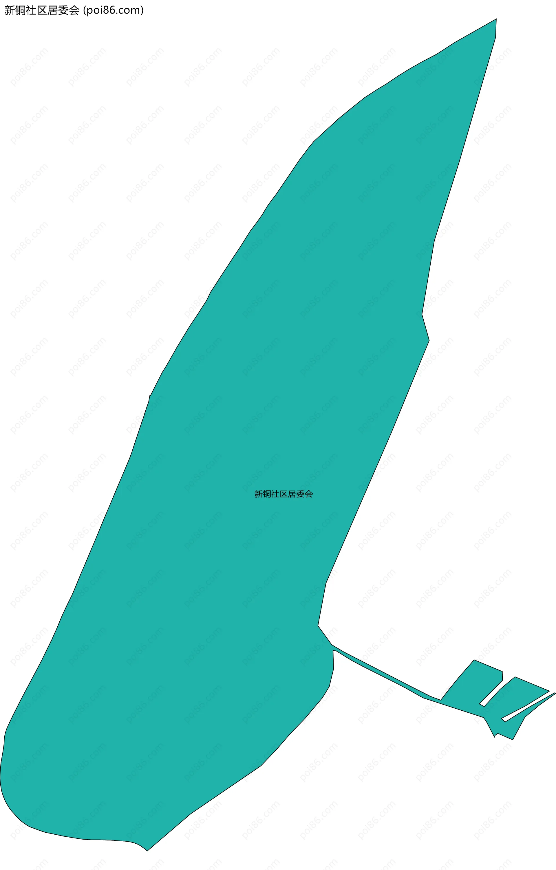 新铜社区居委会边界地图