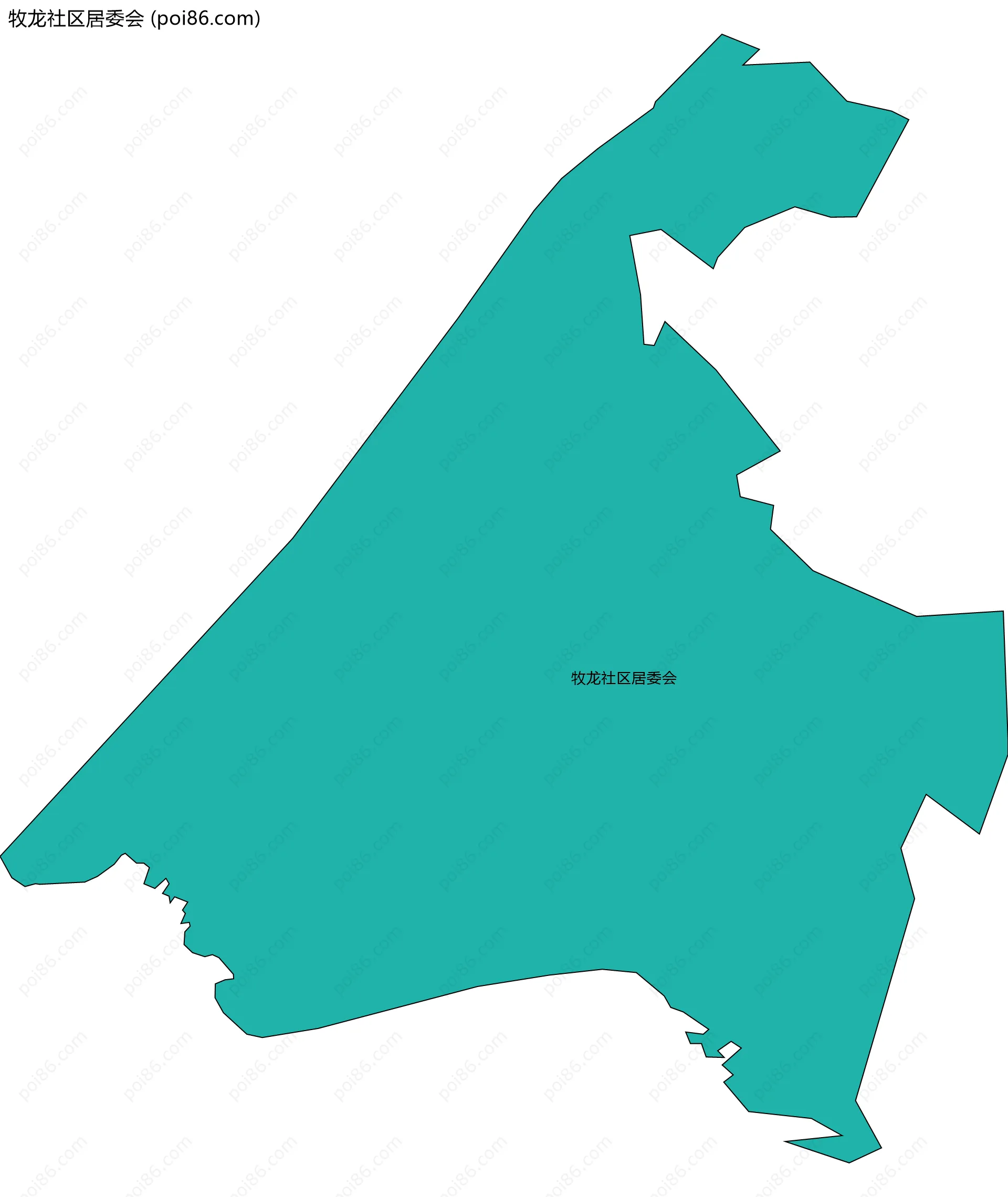 牧龙社区居委会边界地图