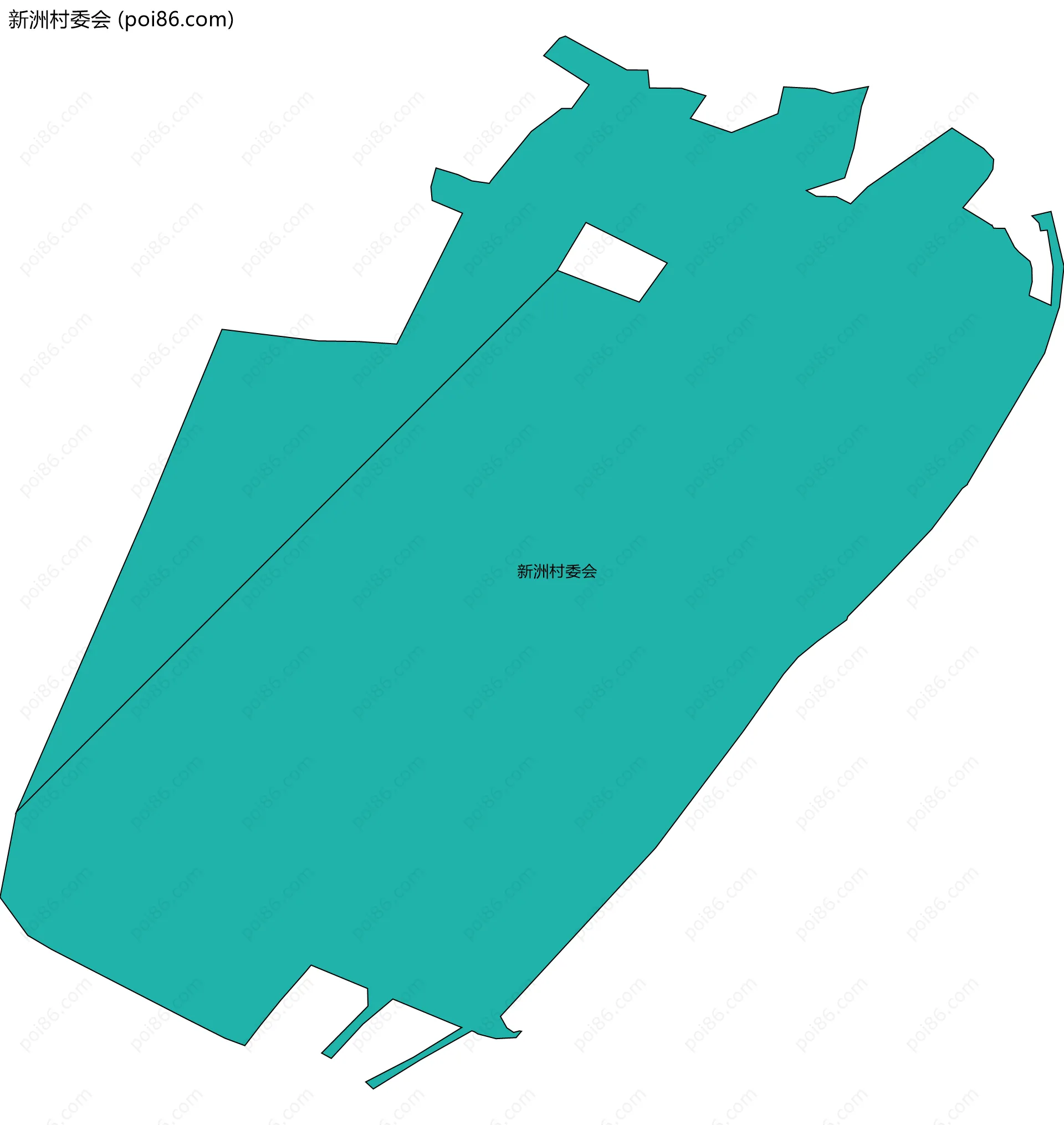 新洲村委会边界地图