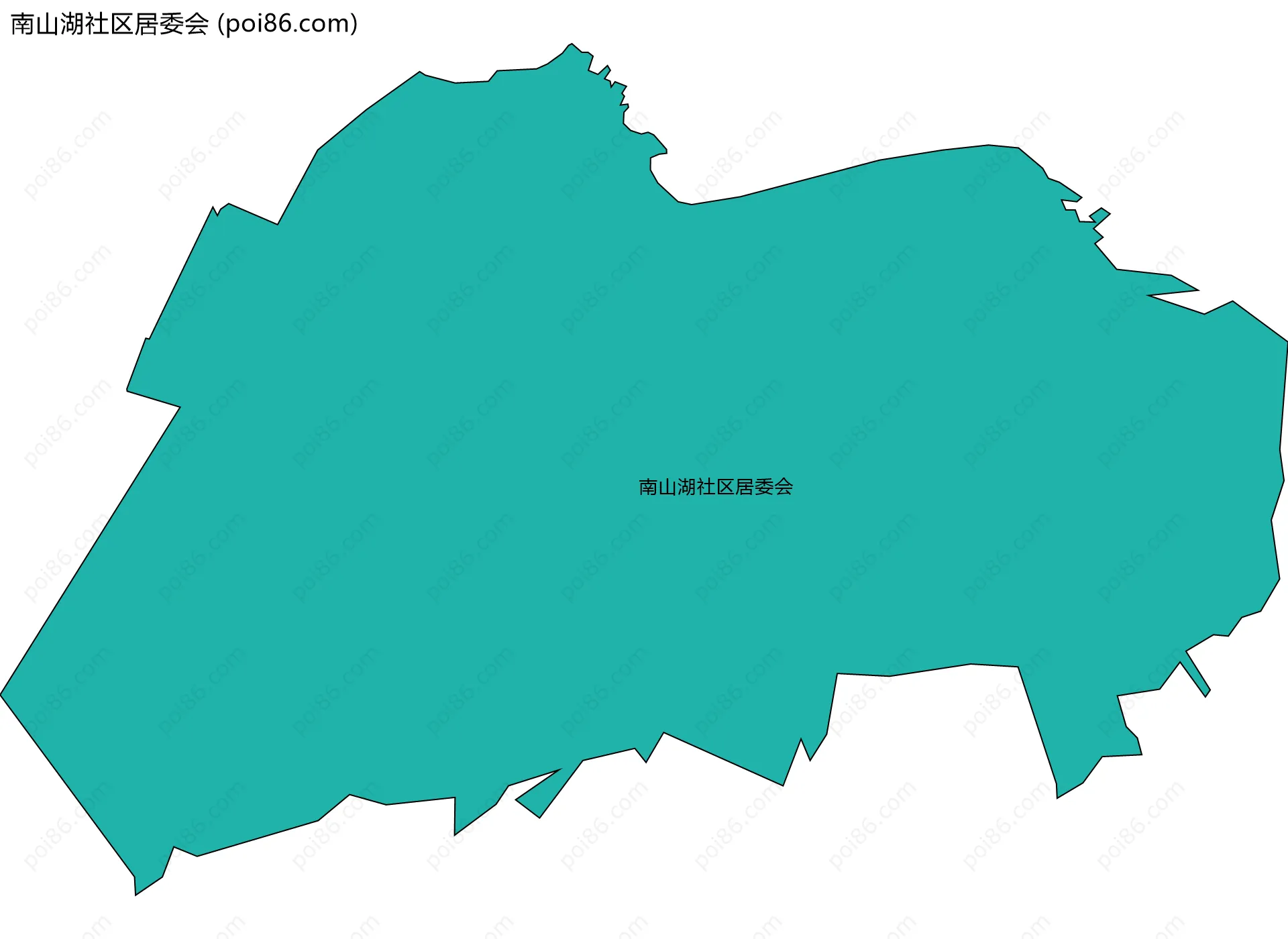 南山湖社区居委会边界地图