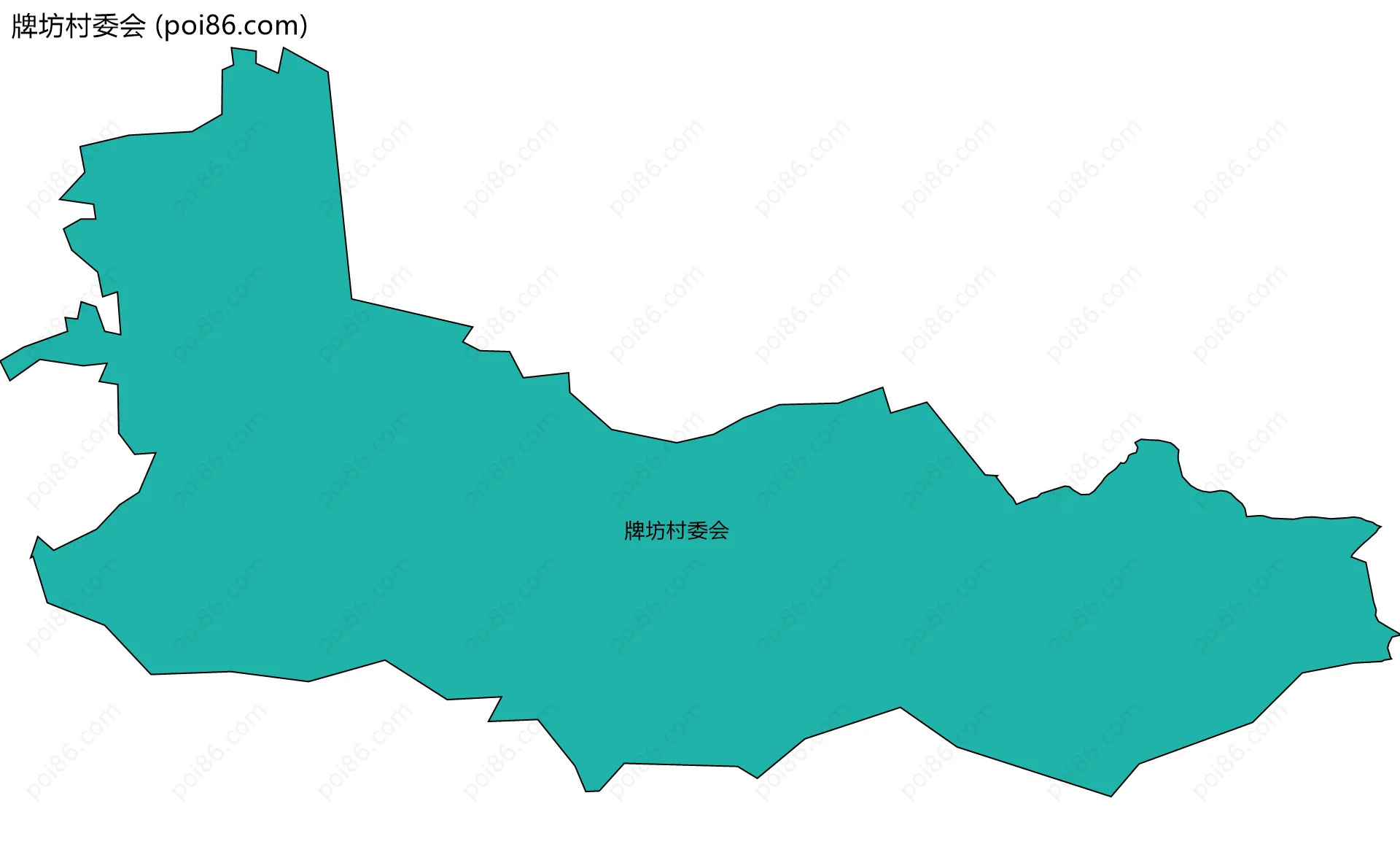 牌坊村委会边界地图