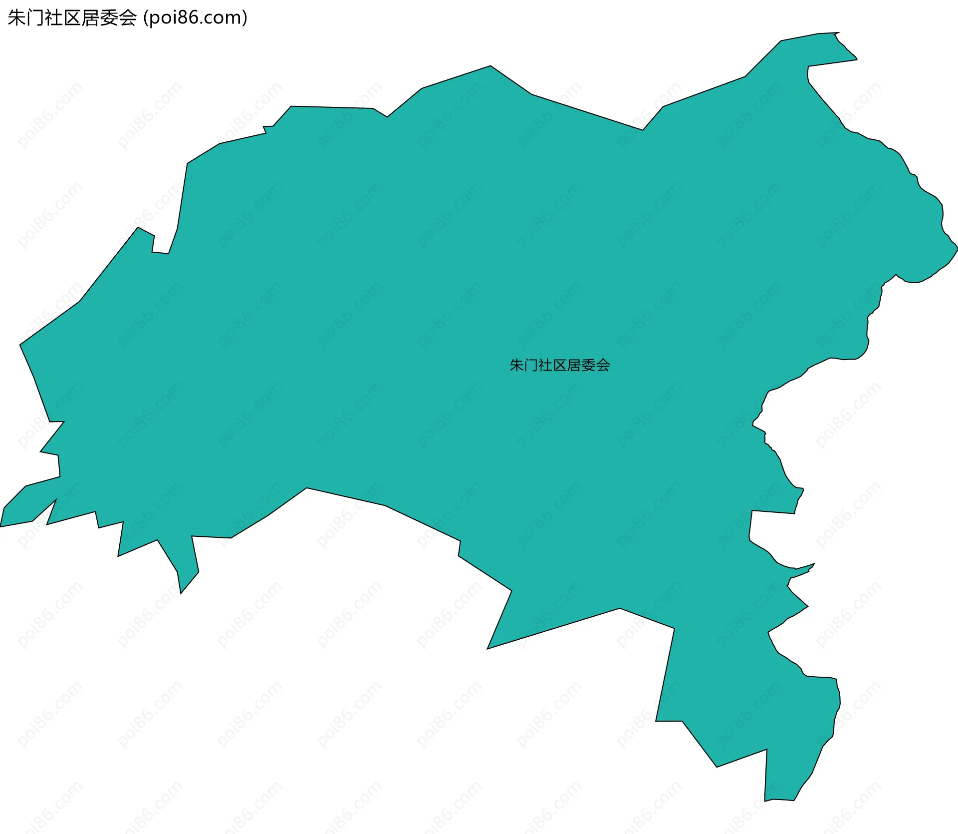 朱门社区居委会边界地图