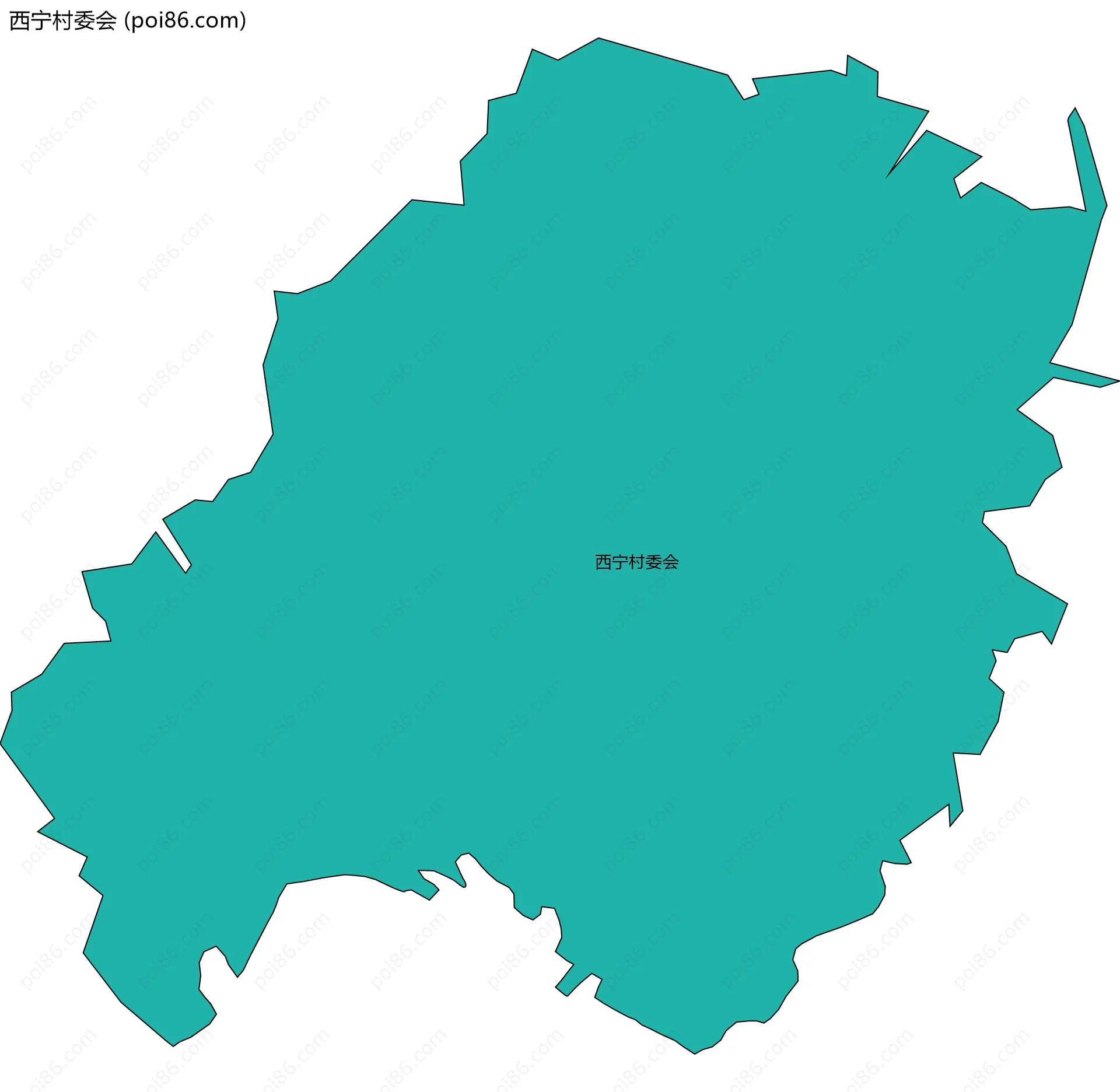 西宁村委会边界地图