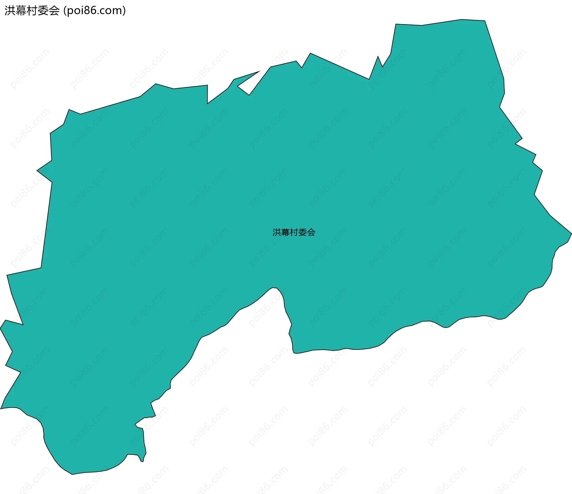 洪幕村委会边界地图