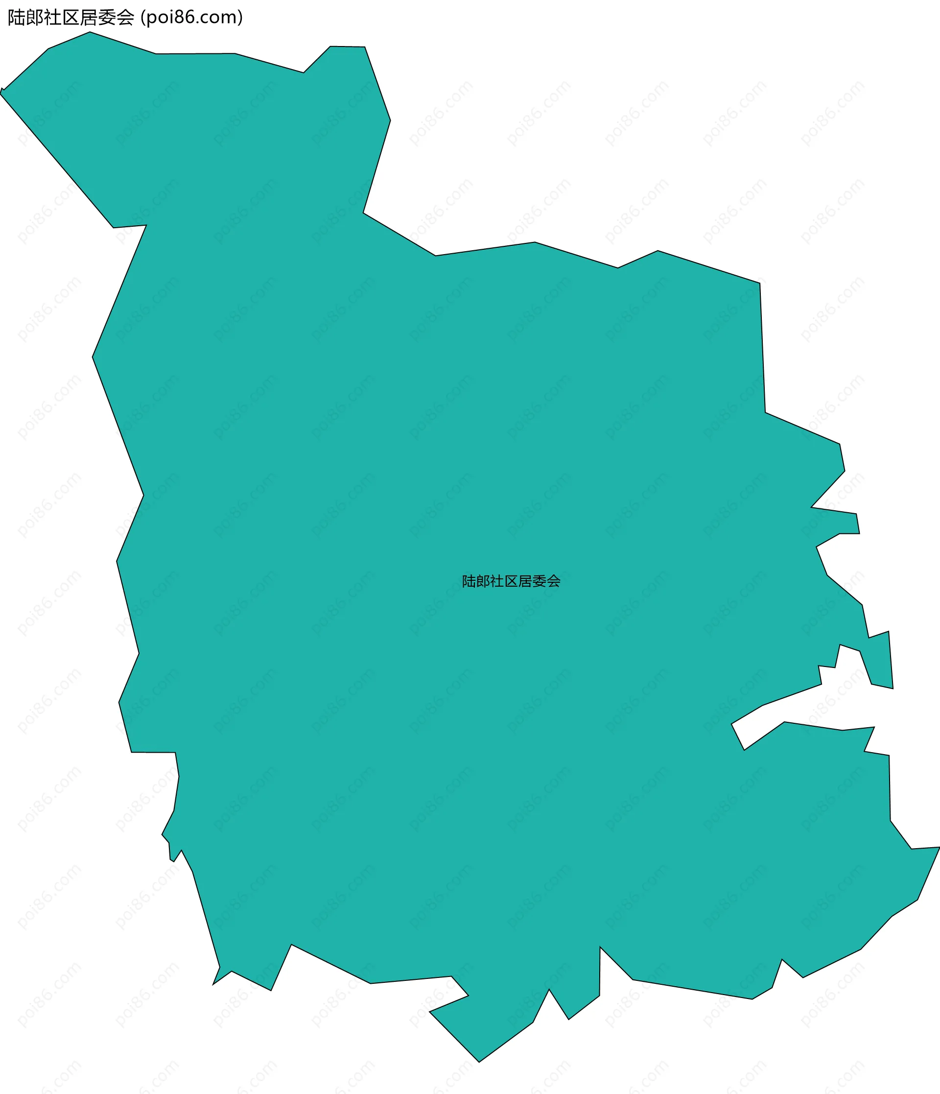 陆郎社区居委会边界地图