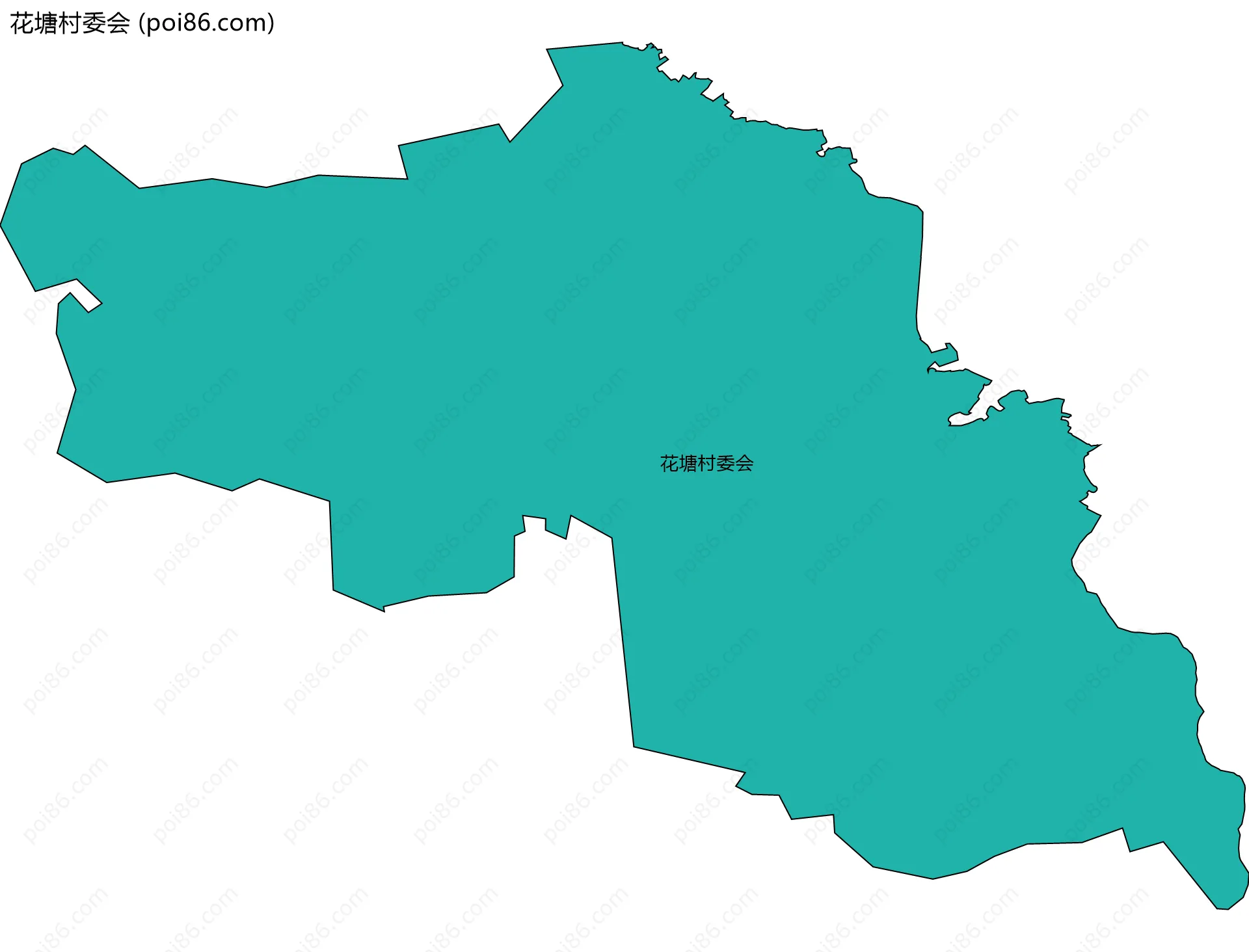 花塘村委会边界地图