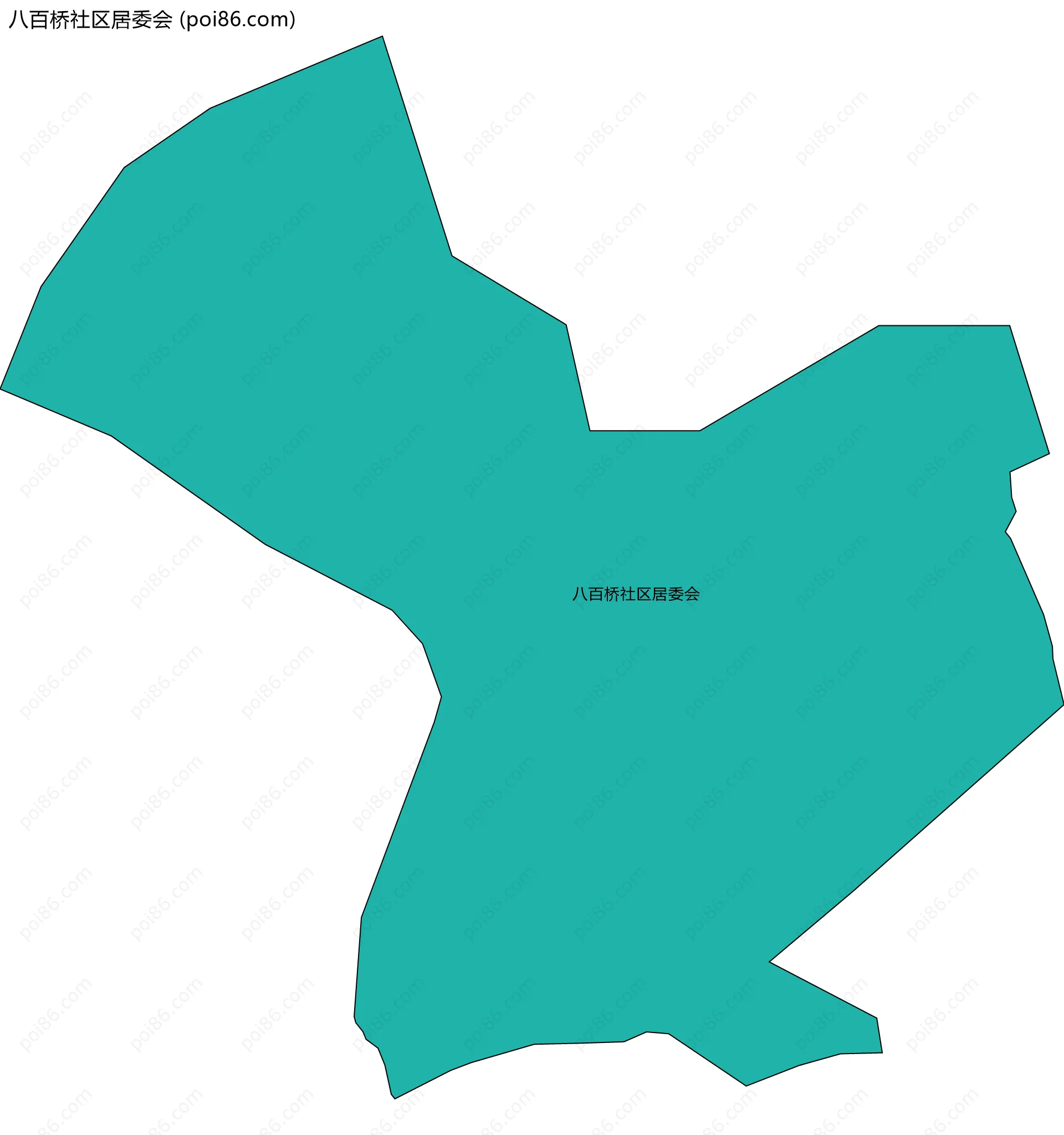 八百桥社区居委会边界地图