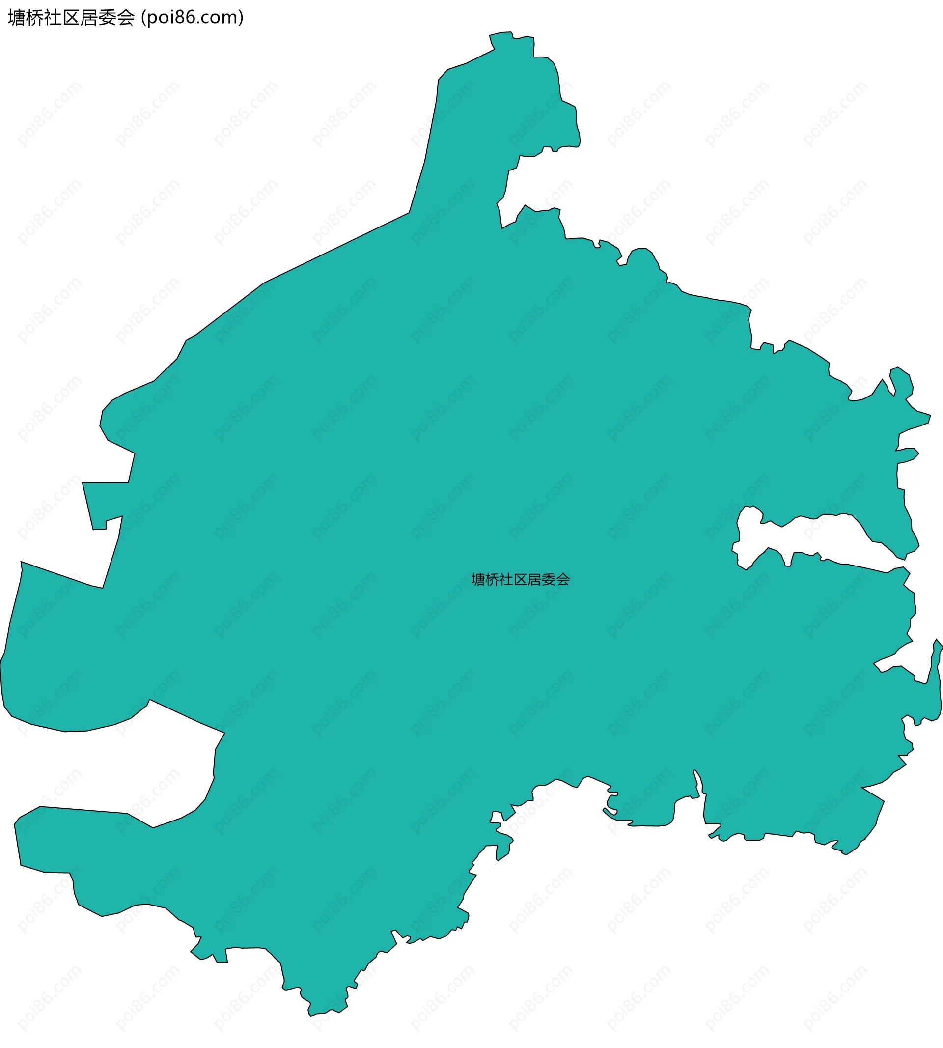塘桥社区居委会边界地图