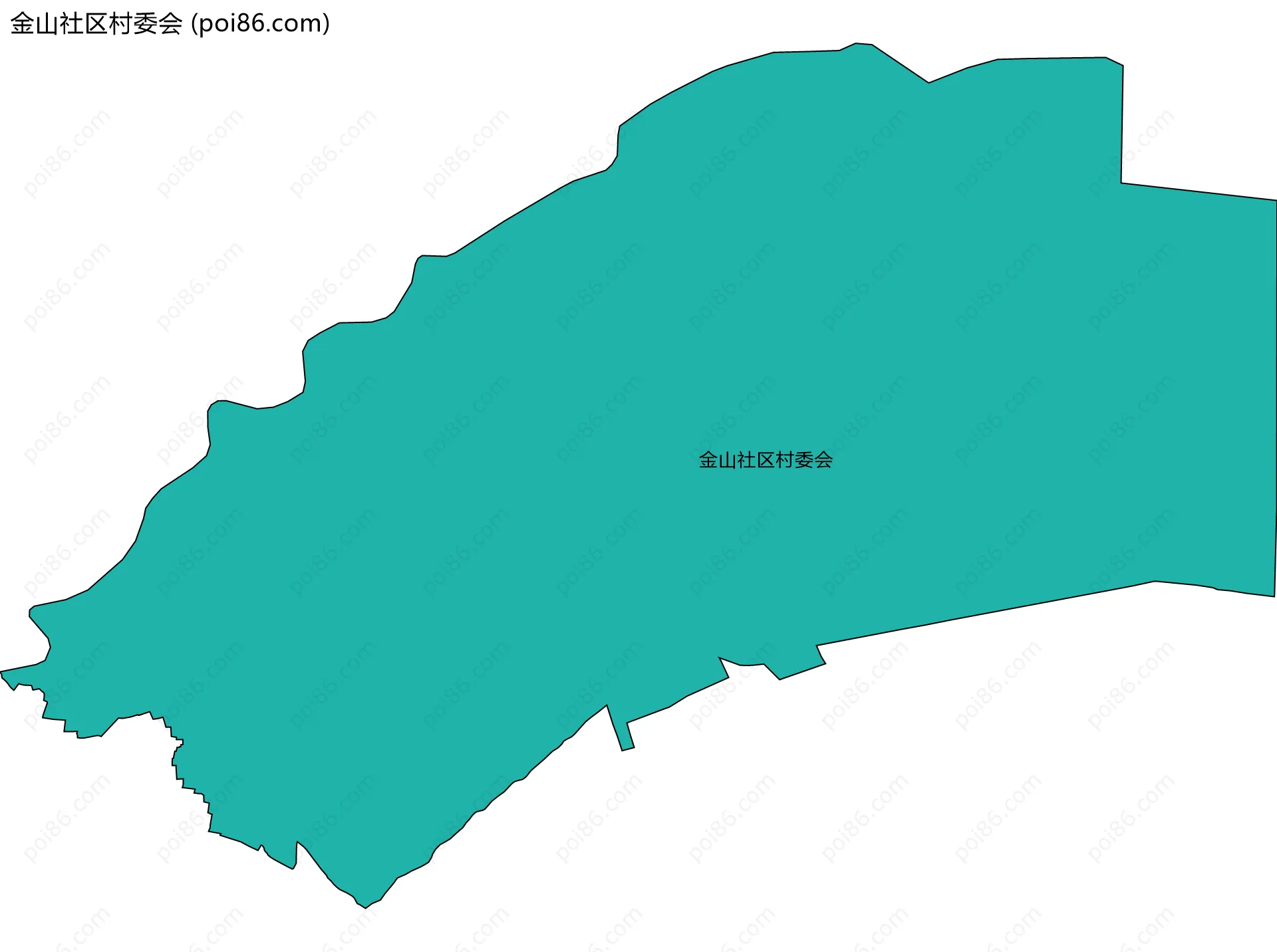 金山社区村委会边界地图
